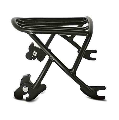 Detachable Luggage Solo Rack for Harley Davidson Sportster 1200 Roadster 2004-2008 | Black Motorcycle Saddlebag Mount | Perfect for Long Rides & Road Trips