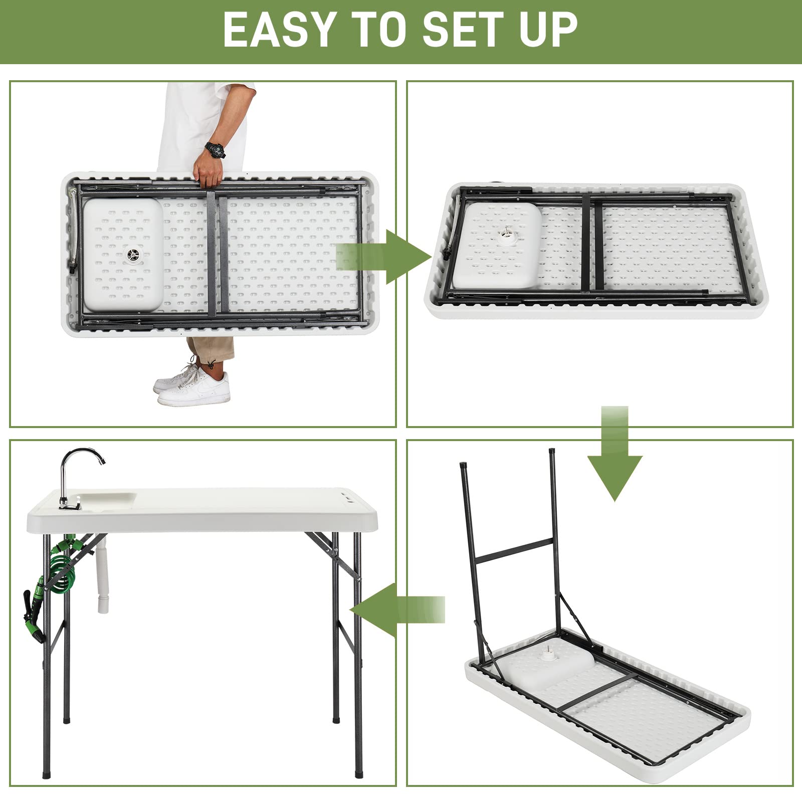 Outvita Portable Folding Fish Cleaning Table - 45