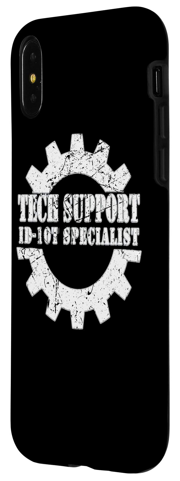 iPhone X/XS Funny Military Humor Case with ID10T Tech Support Design - Perfect for Computer Repair Shops & IT Professionals