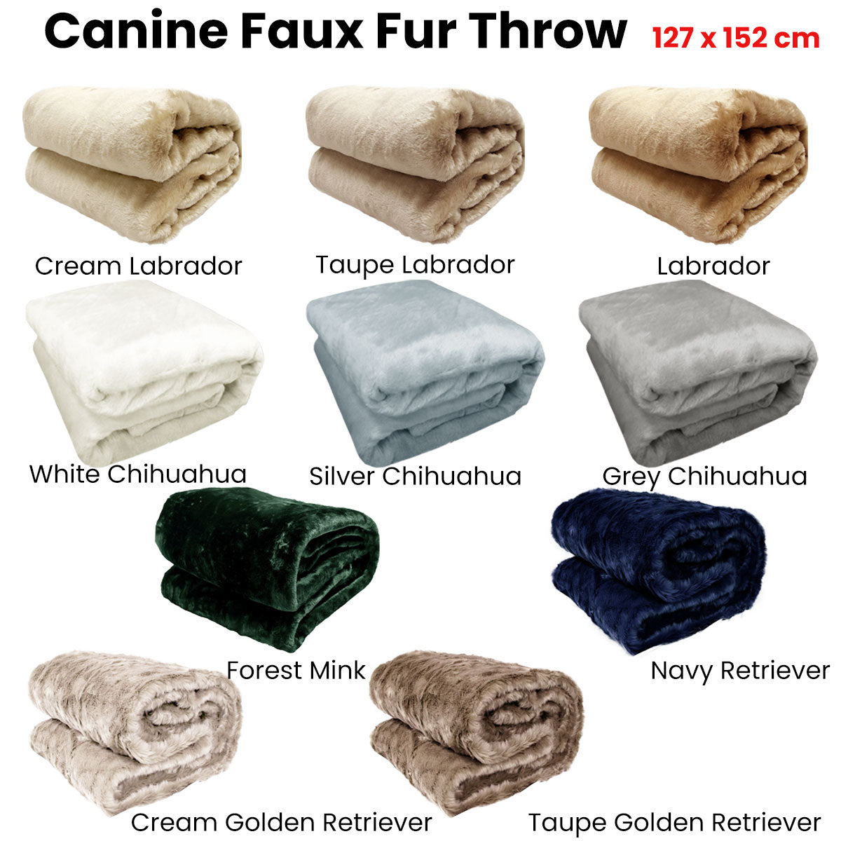 Premium Labrador Faux Fur Dog Blanket - Soft & Cozy Pet Throw Rug 50