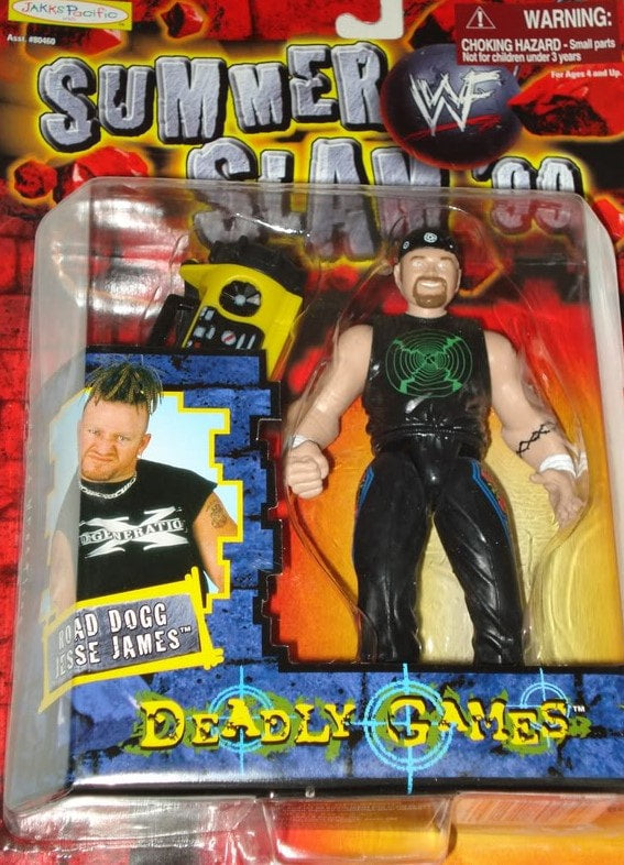 WWF Jakks Pacific SummerSlam '99 Deadly Games Road Dogg Jesse James Action Figure - Vintage Wrestling Collectible for Fans & Display - Perfect for WWE Memorabilia Collections and Themed Parties