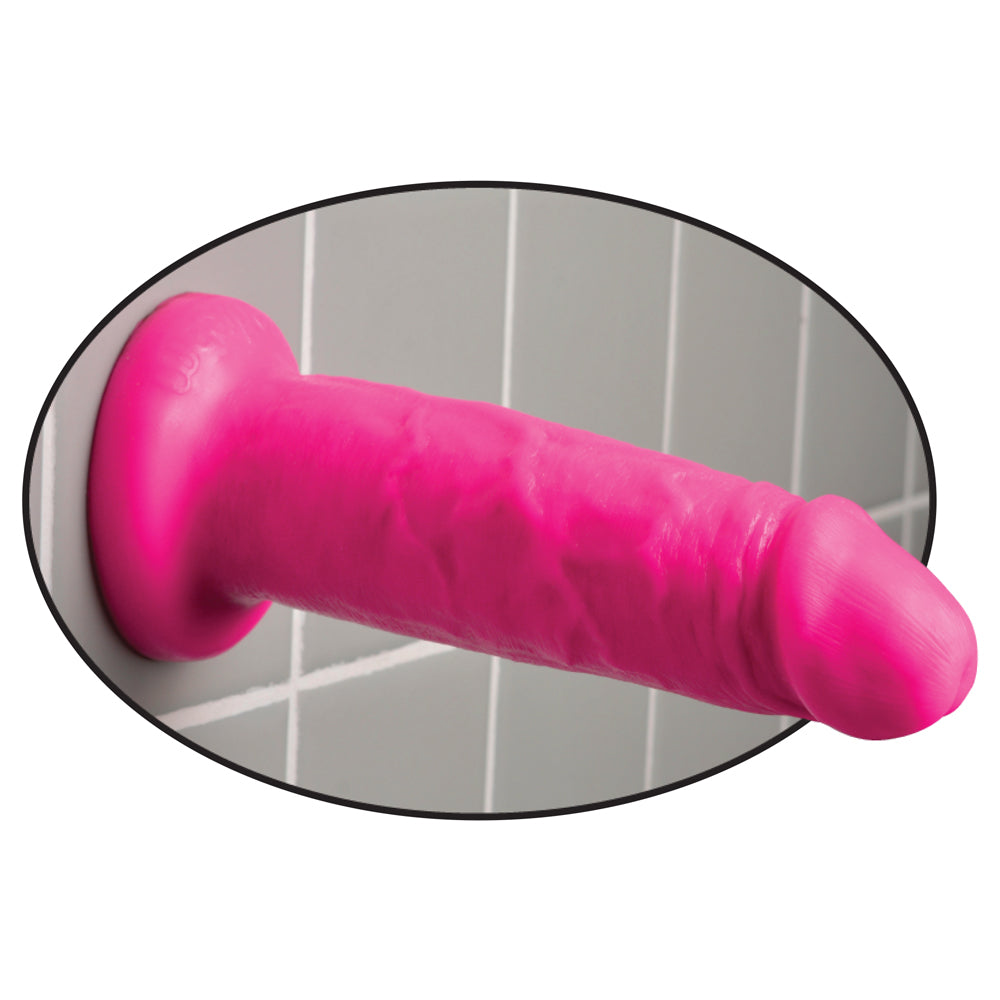 Dillio 6-Chub Thick Realistic Dildo for Women & Men - Extra Girthy Silicone Adult Toy for Solo Play & Couples Use - Perfect for BDSM, Fantasy Roleplay & Spicing Up Your Sex Life