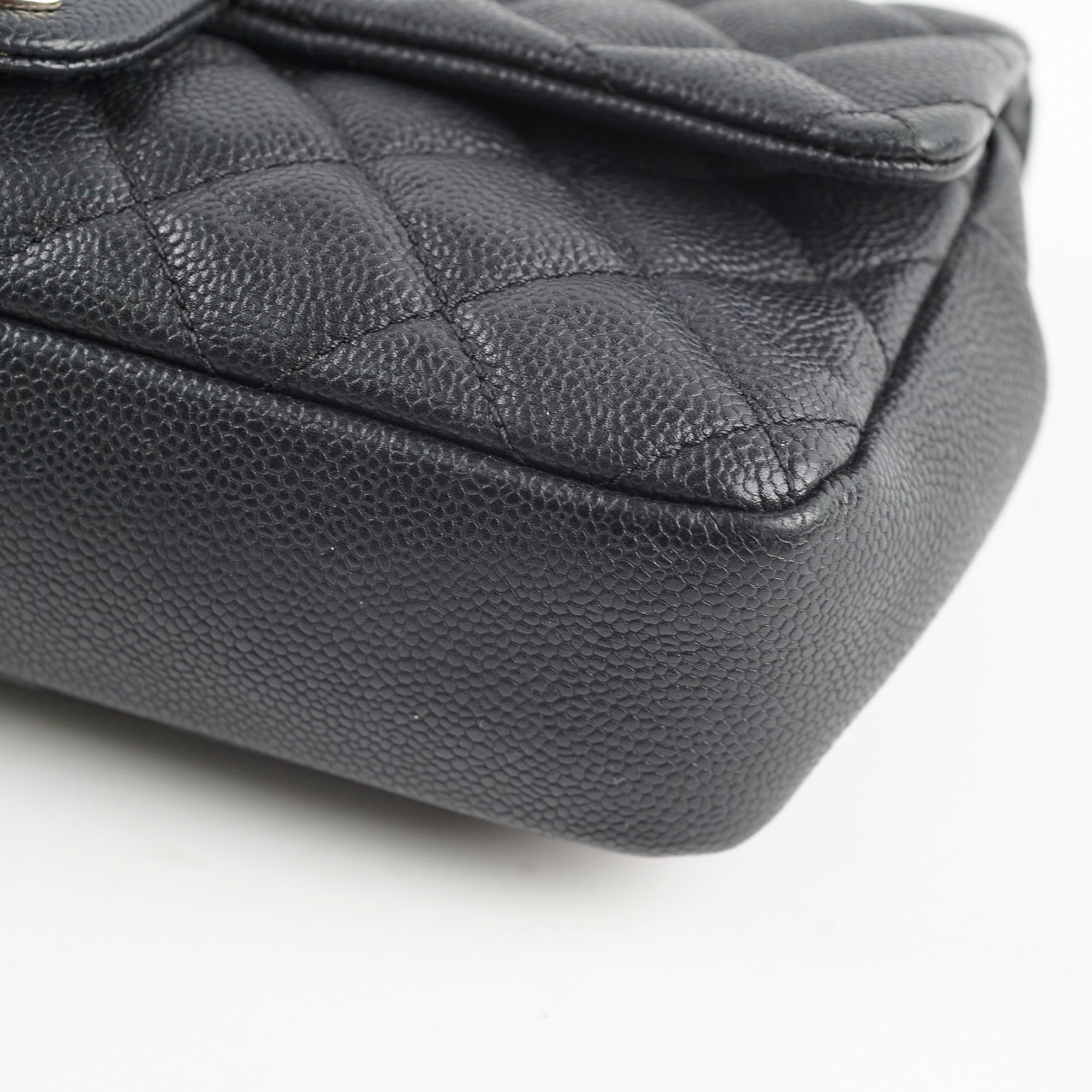 Chanel Classic Flap Bag Black Caviar Leather - Luxury Designer Handbag for Women, Perfect for Parties, Work & Everyday Use