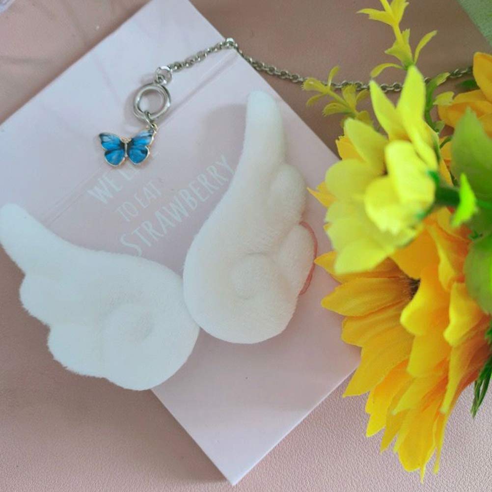 2 Pairs Angel Wings Hair Clips for Women - Soft Plush Hairpins, Creative Decorative Hair Accessories for Girls, Festival Headwear & Cosplay Costume Accessories (Great for Halloween, Christmas Parties & Costume Events)