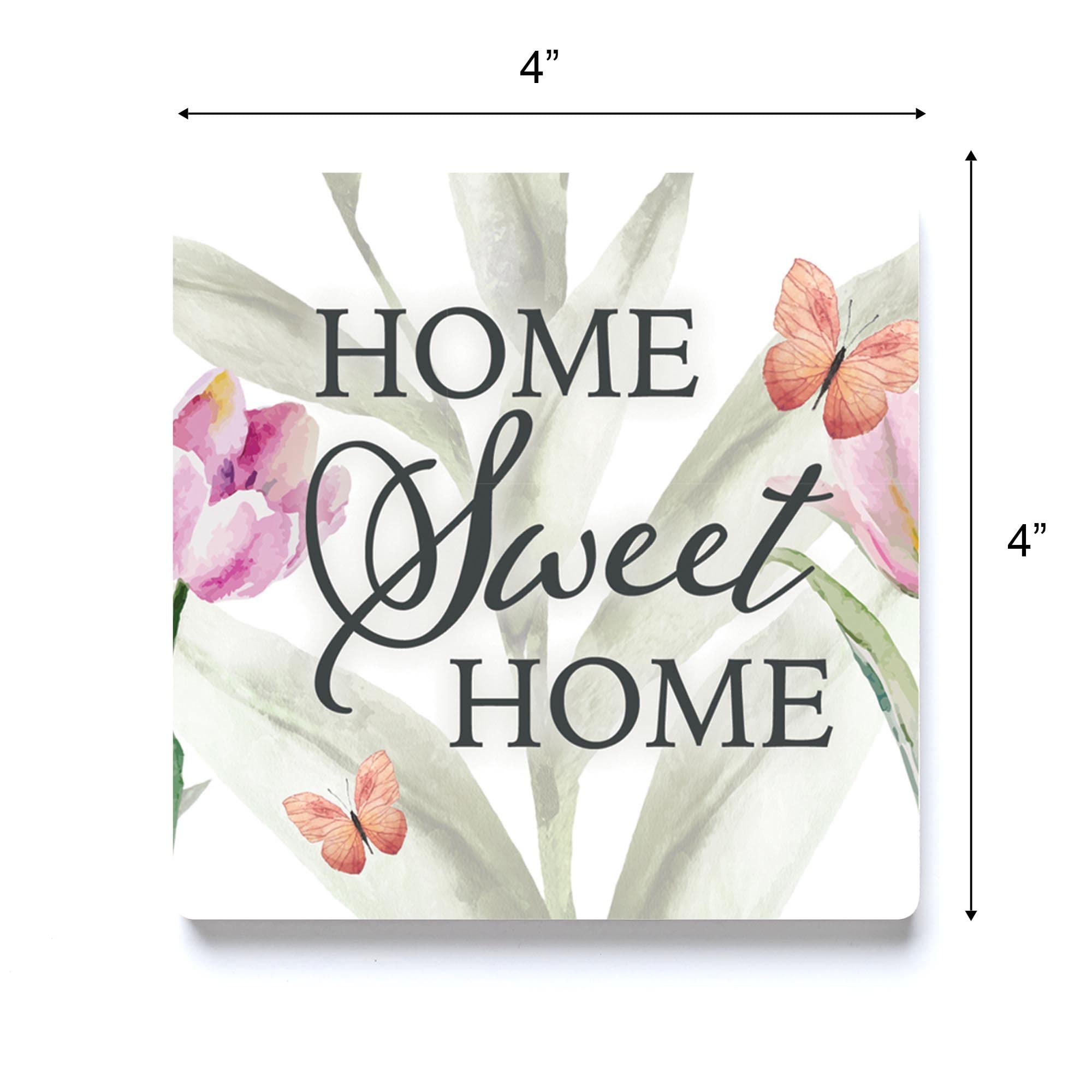 4-Pack Absorbent Ceramic Coasters 4x4 Inches Moss Mauve - Perfect for Coffee Tables, Dining Tables, and Home Decor