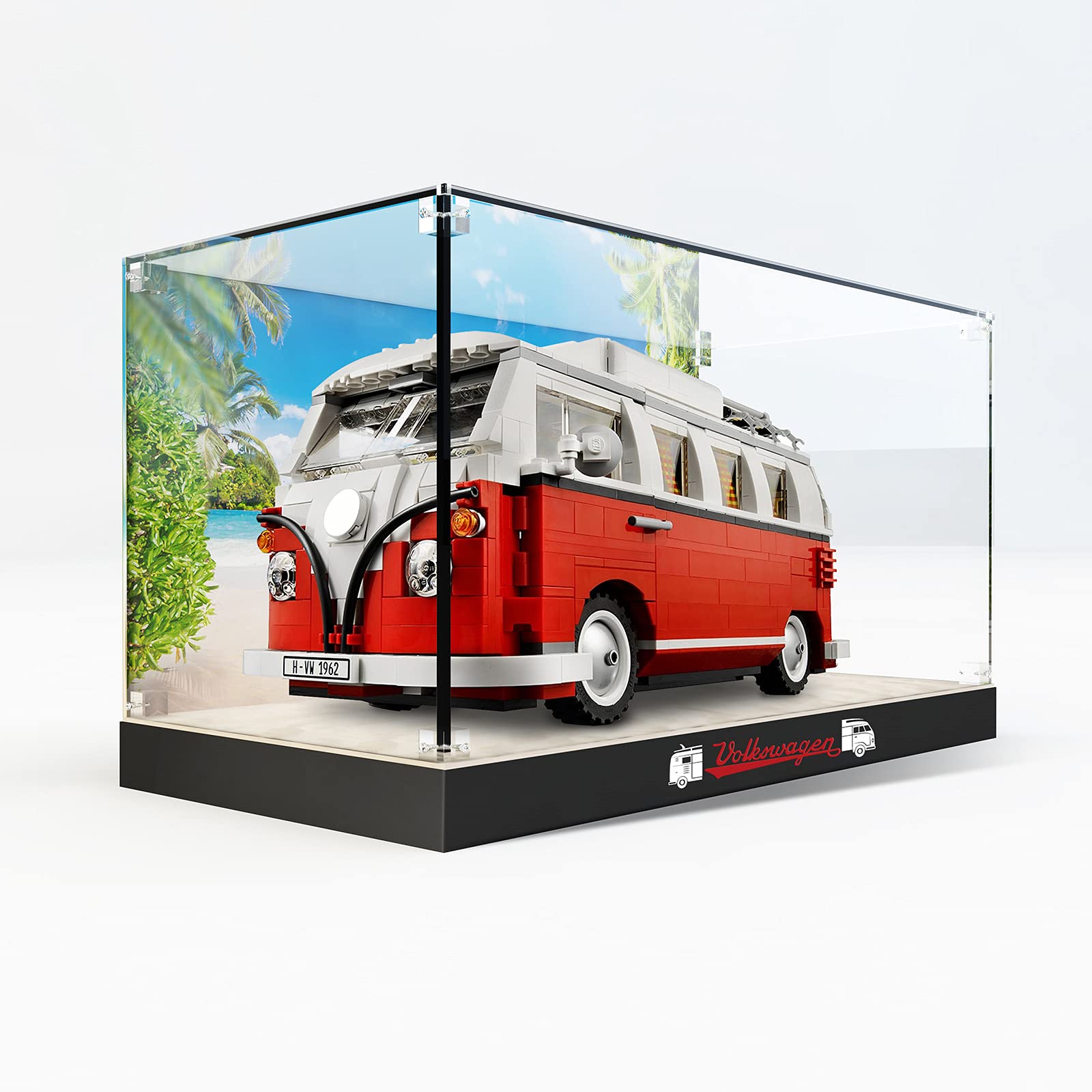 Acrylic Display Case for Lego Volkswagen T1 Camper Van 10220 Building Blocks - Dustproof Transparent Showcase Box for Model Protection | Perfect for Home Decor, Office Display & Collector's Showcase