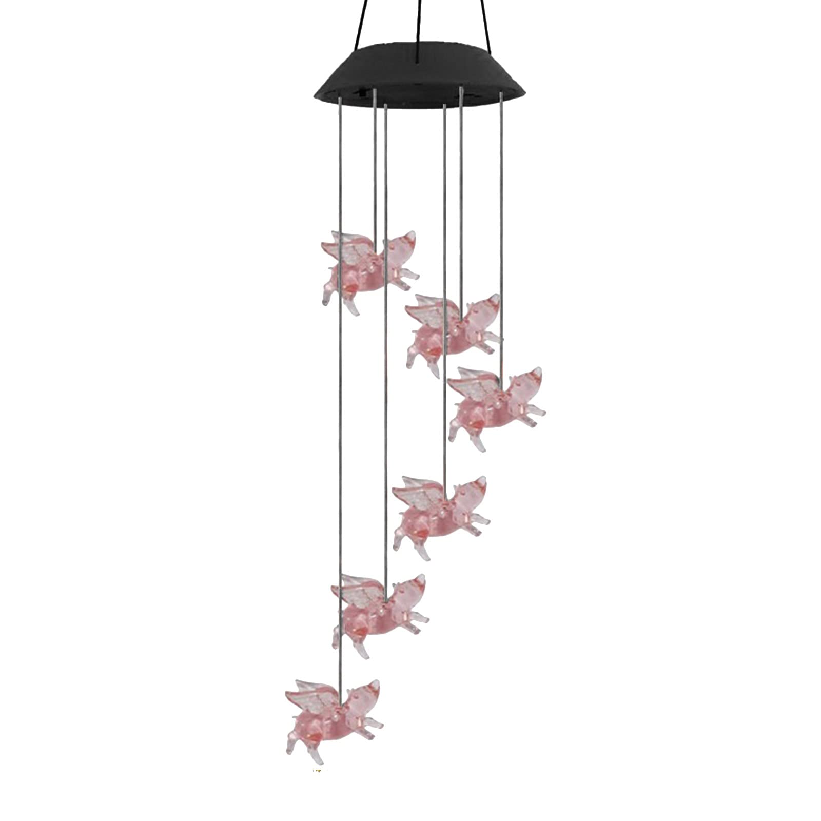 Solar LED Wind Chimes - Color Changing Garden Decor for Home & Yard