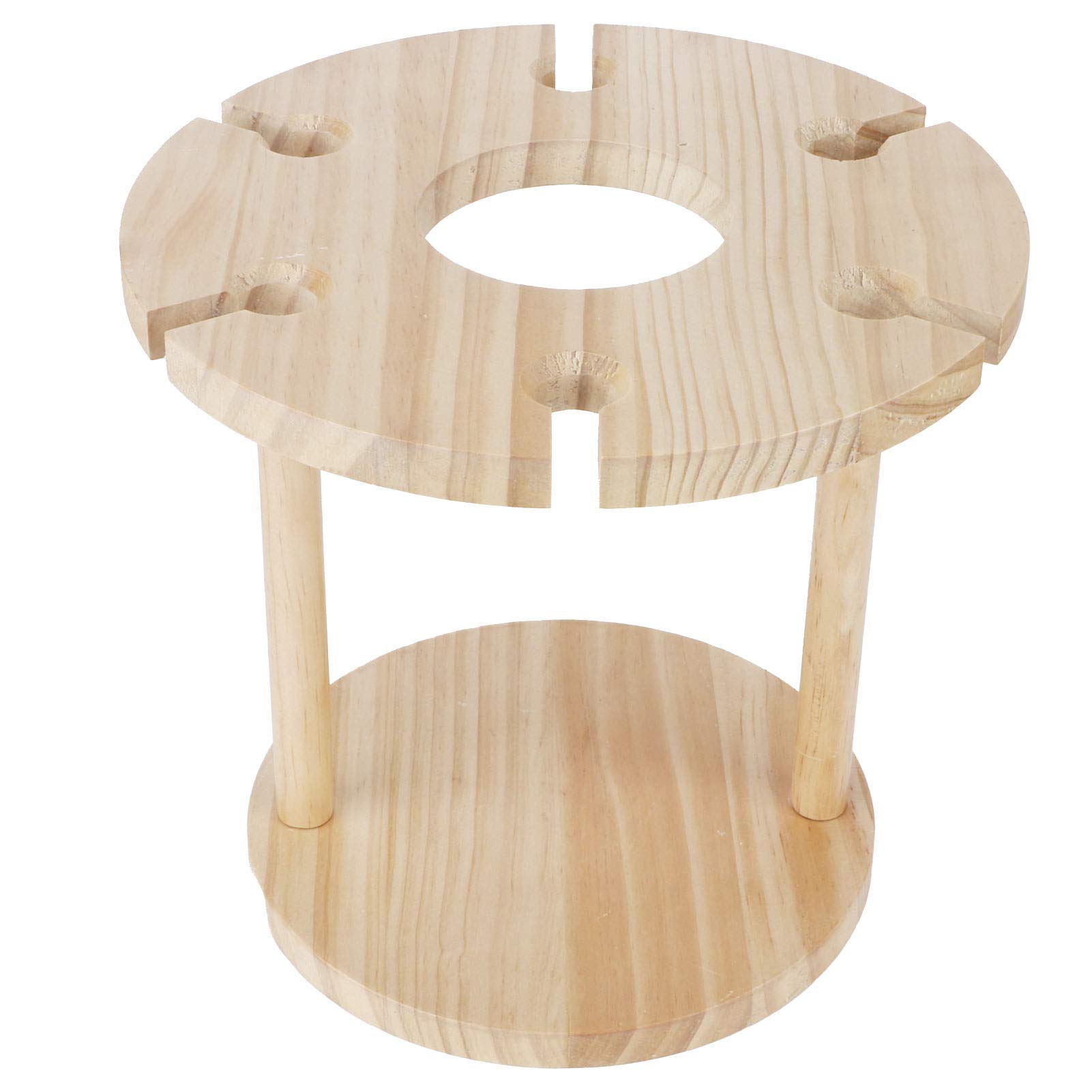 Jeanoko Wooden Wine Cup Holder - Durable Wine Bottle Rack for Kitchen Cabinet, Countertop & Bar Storage - Perfect for Home, Restaurant & Party Use