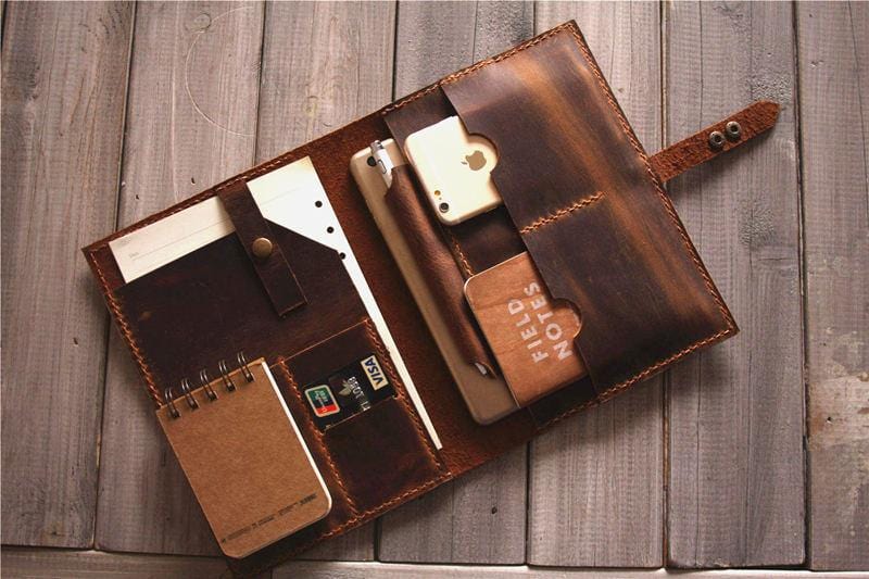 Premium Custom Leather iPad Pro Case Cover Folio - Handmade Genuine Leather Protective Sleeve for iPad Pro 11/12.9 inch - Perfect for Business, Travel & Daily Use