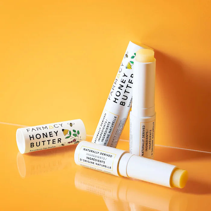 Farmacy Honey Butter Beeswax Lip Balm - Ultra Moisturizing & Nourishing for Dry, Chapped Lips - Perfect for Winter Care, Daily Hydration & On-The-Go Use