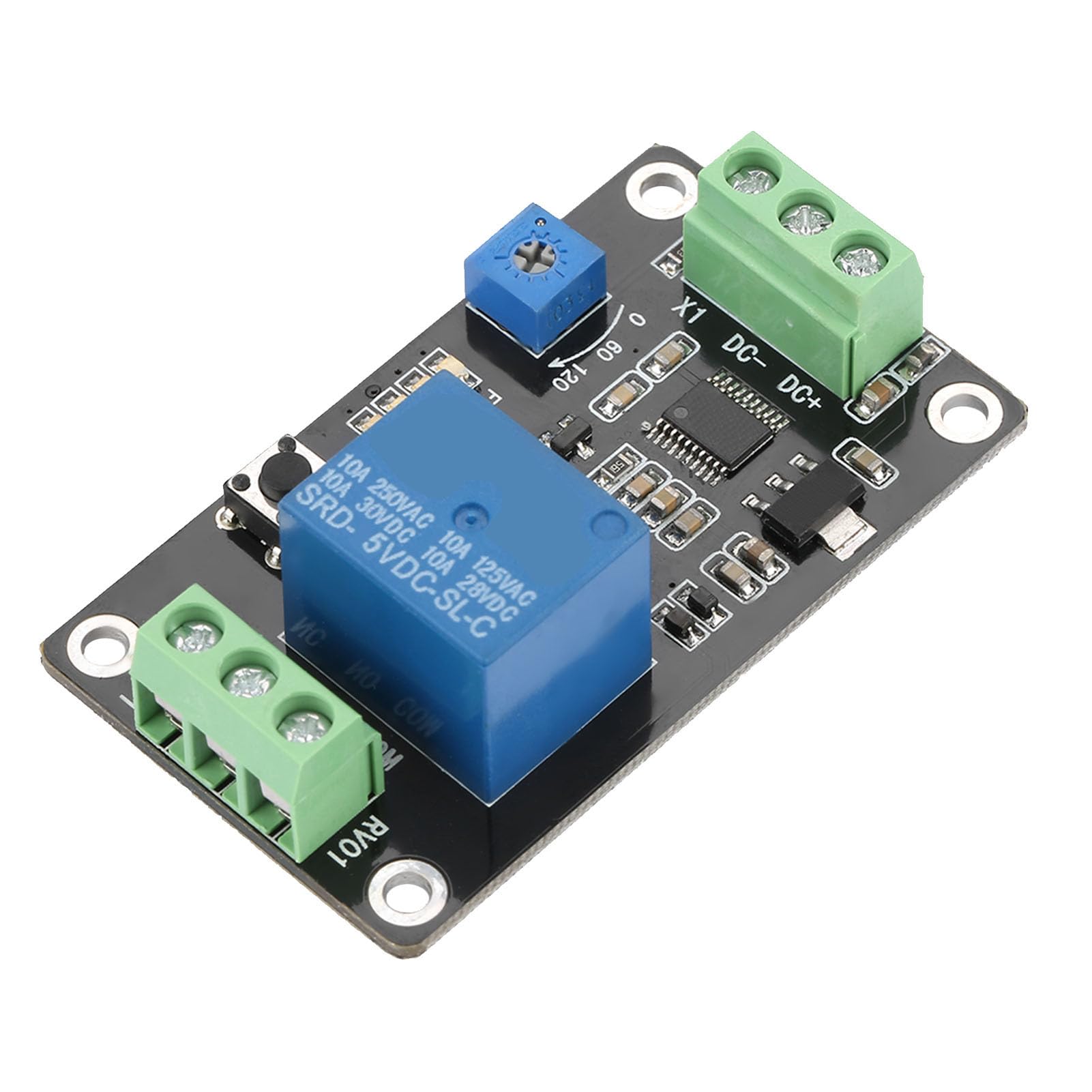 FTVOGUE Timer Relay Module - Self-Locking Delay On/Off Time Switch for DC 5V 12V 24V - Perfect for Home Automation, Industrial Control, and DIY Electronics Projects