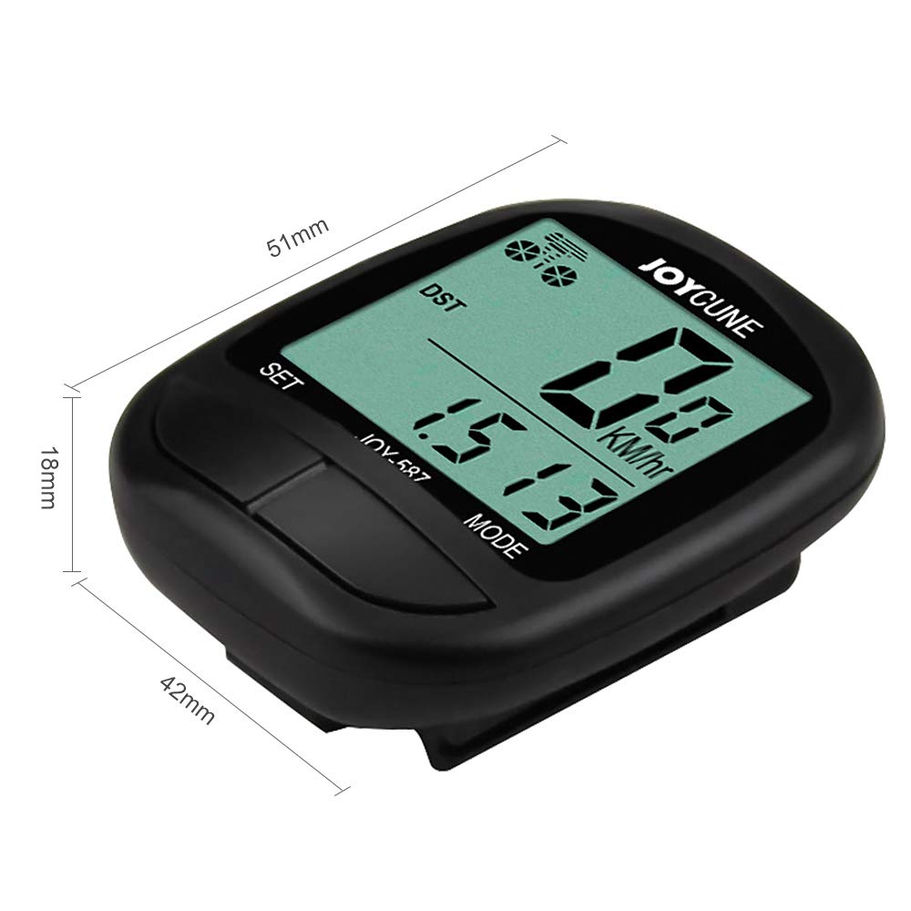 HUIOP Waterproof Wired Bike Computer with LED Display - Bicycle Speedometer & Stopwatch for Outdoor Cycling, Mountain Biking & Road Bikes | Accurate Speed Tracking for Fitness Training & Commuting