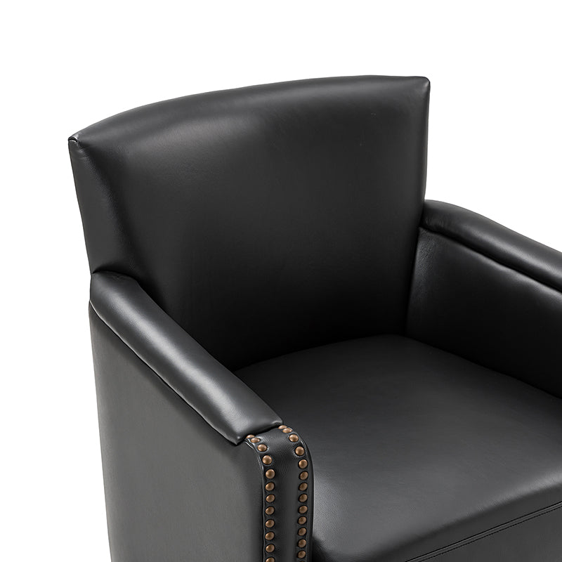 Gloria Genuine Leather Swivel Chair - 360° Rotating Office Chair with Adjustable Height for Home & Office Workspace - Perfect for Conference Rooms, Study Desks and Executive Offices