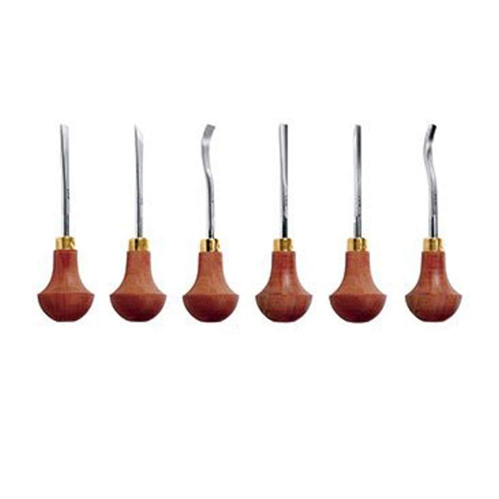 Pfeil Linoleum and Wood Block Cutter Set - 6 Professional Carving Tools for Printmaking & Art (Set A) - Perfect for DIY Crafts, Printmaking, and Woodworking Projects