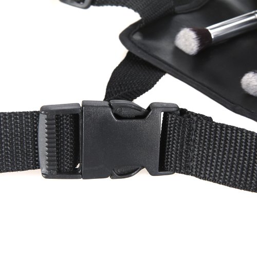 Professional PVC Cosmetic Makeup Brush Apron with Adjustable Belt Strap - Waterproof Artist Organizer Bag for Makeup Artists, Beauty Salon & Home Use