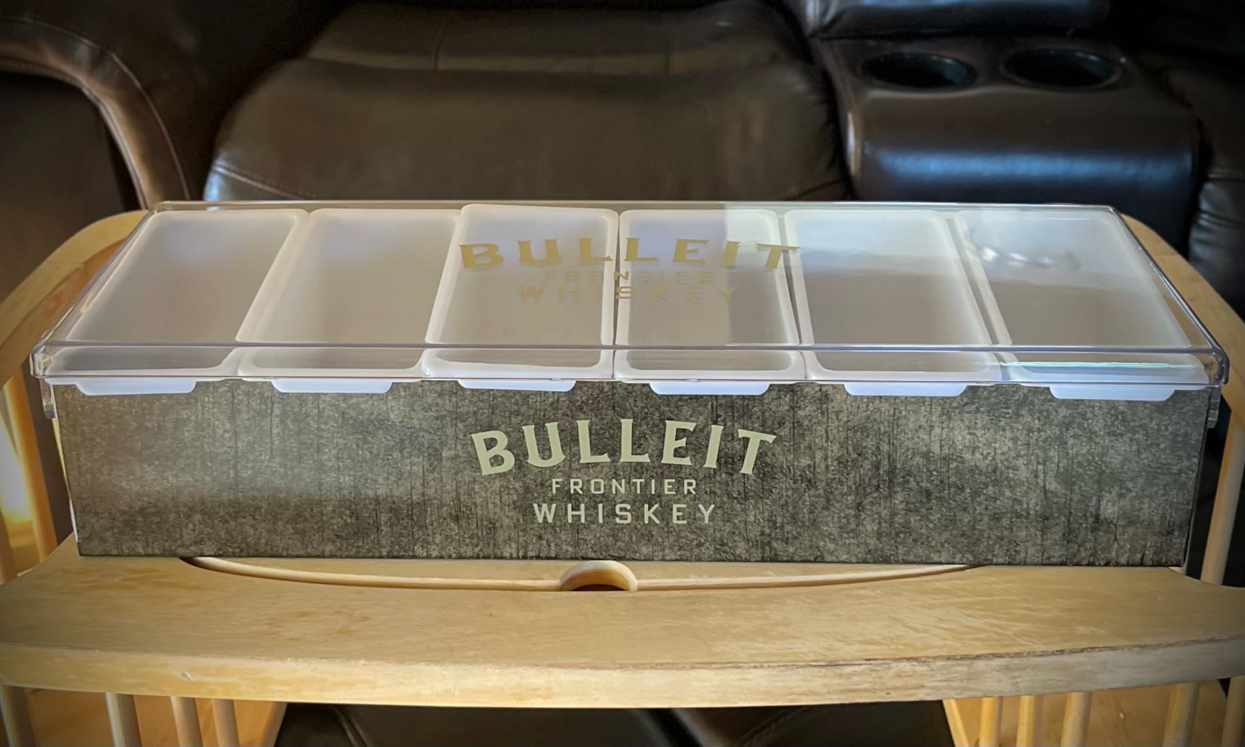 Premium Bourbon Whiskey Condiment Caddy - Stainless Steel Home Bar Organizer for Spices, Syrups & Garnishes | Perfect for Cocktail Making, Entertaining & Home Bar Decor