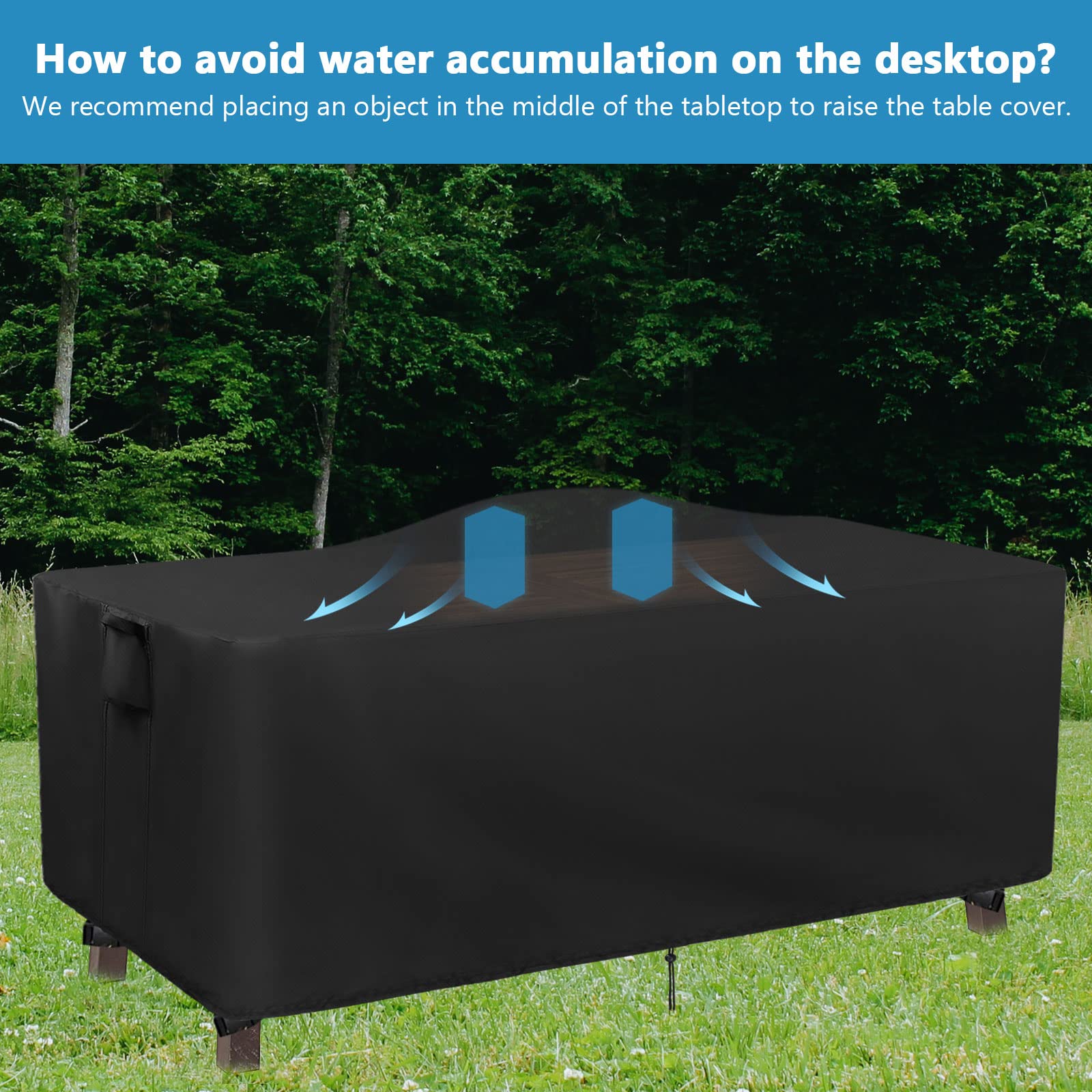 Waterproof Heavy Duty Rectangular Patio Table Cover 56