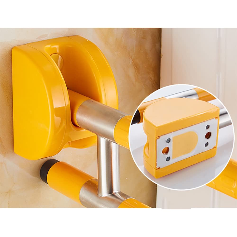 Anti-Slip Shower Grab Bar - 58.5CM Adjustable Bathroom Safety Handle with Luminous Strip (90° Angle) - Ideal for Elderly, Disabled & Mobility Assistance in Showers, Toilets & Wet Areas