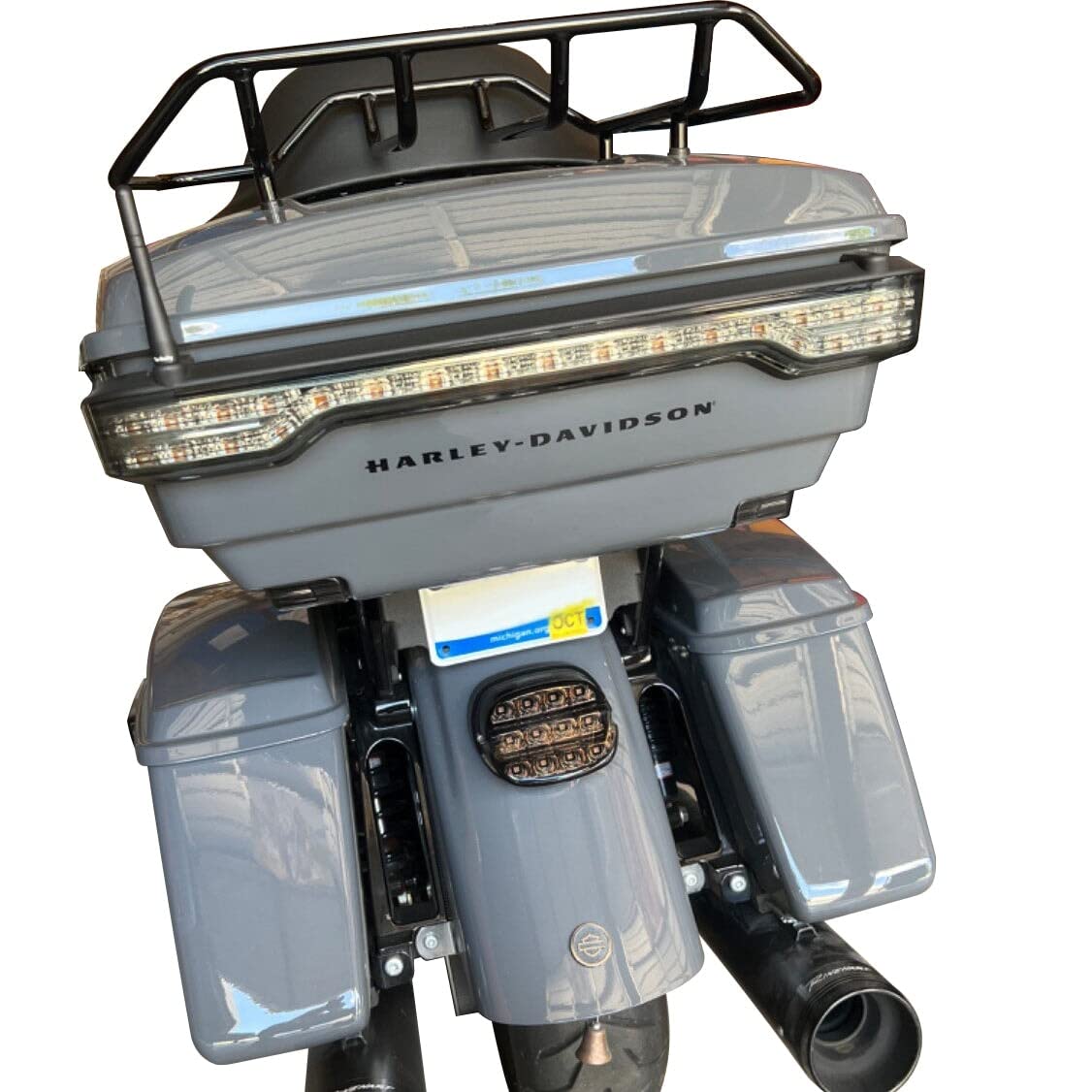 Eagle Lights Rear Layback LED Taillamp Replacement for Harley Davidson - Smoked Lens | High Visibility Brake Light for Night Riding & Safety