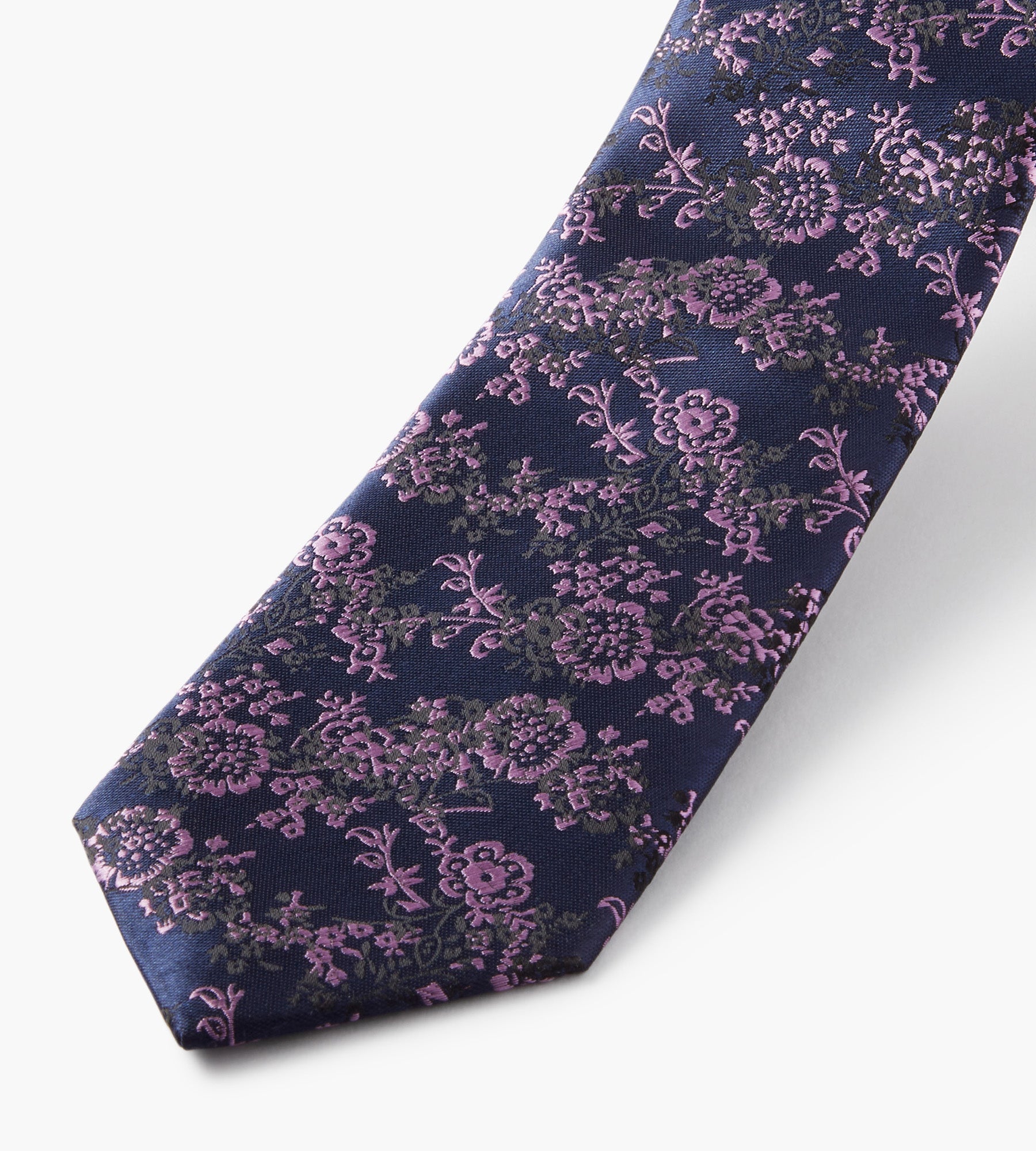 Floral Print Silk Tie for Men - Elegant Formal Necktie for Weddings, Business & Special Occasions