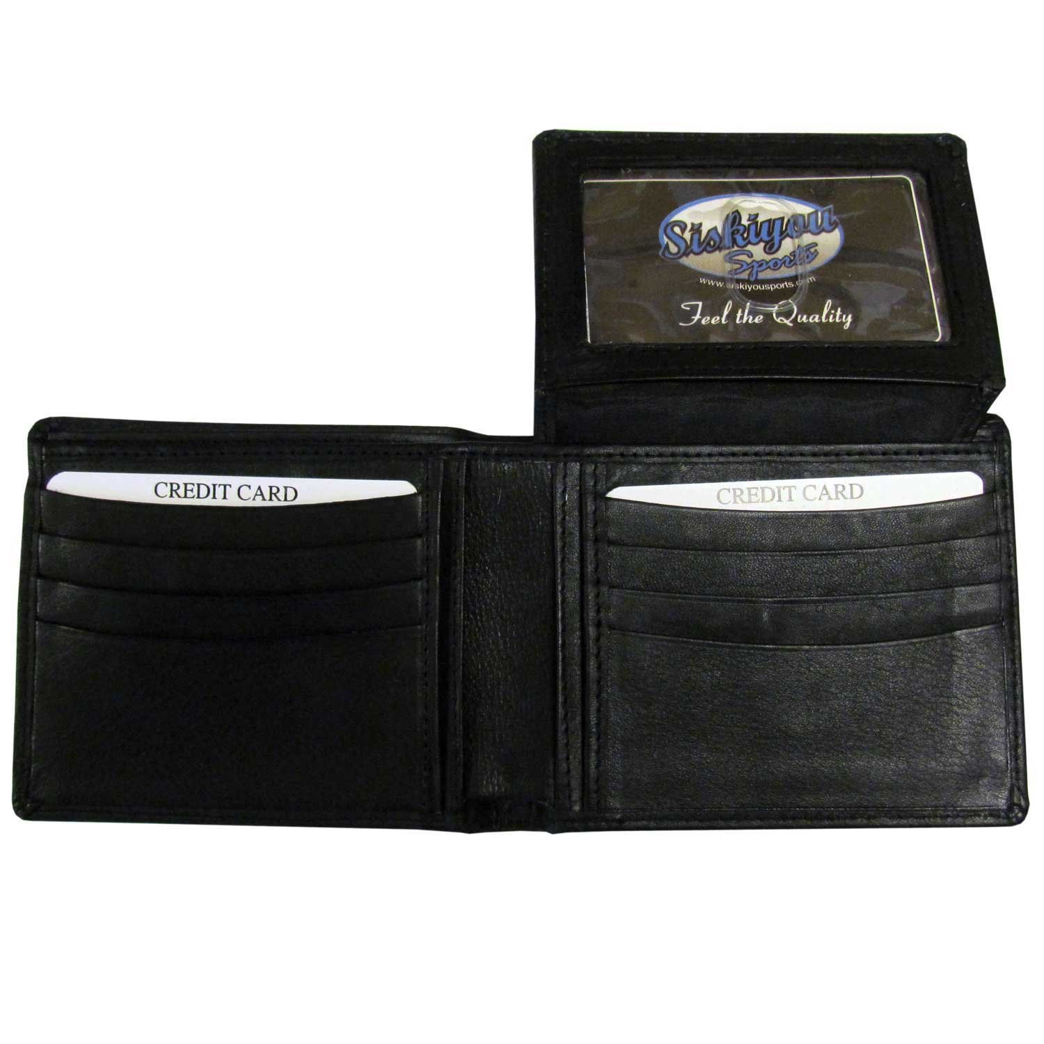 NFL Buffalo Bills Genuine Leather Bi-fold Wallet for Men - Stylish & Durable Gift for Football Fans - Perfect for Game Day, Travel & Everyday Use