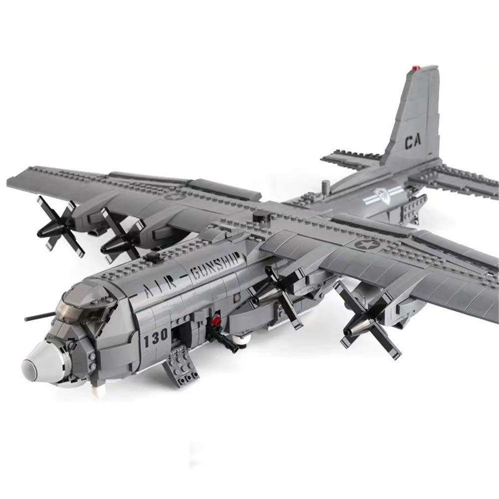 Xingbao Military Army Series AC130 Aerial Gunboat Building Blocks Set - 1500+ Pieces WW2 Aircraft Model, Educational STEM Toy for Adults & Kids, Compatible with LEGO - Perfect for Collectors, Display & WWII History Enthusiasts