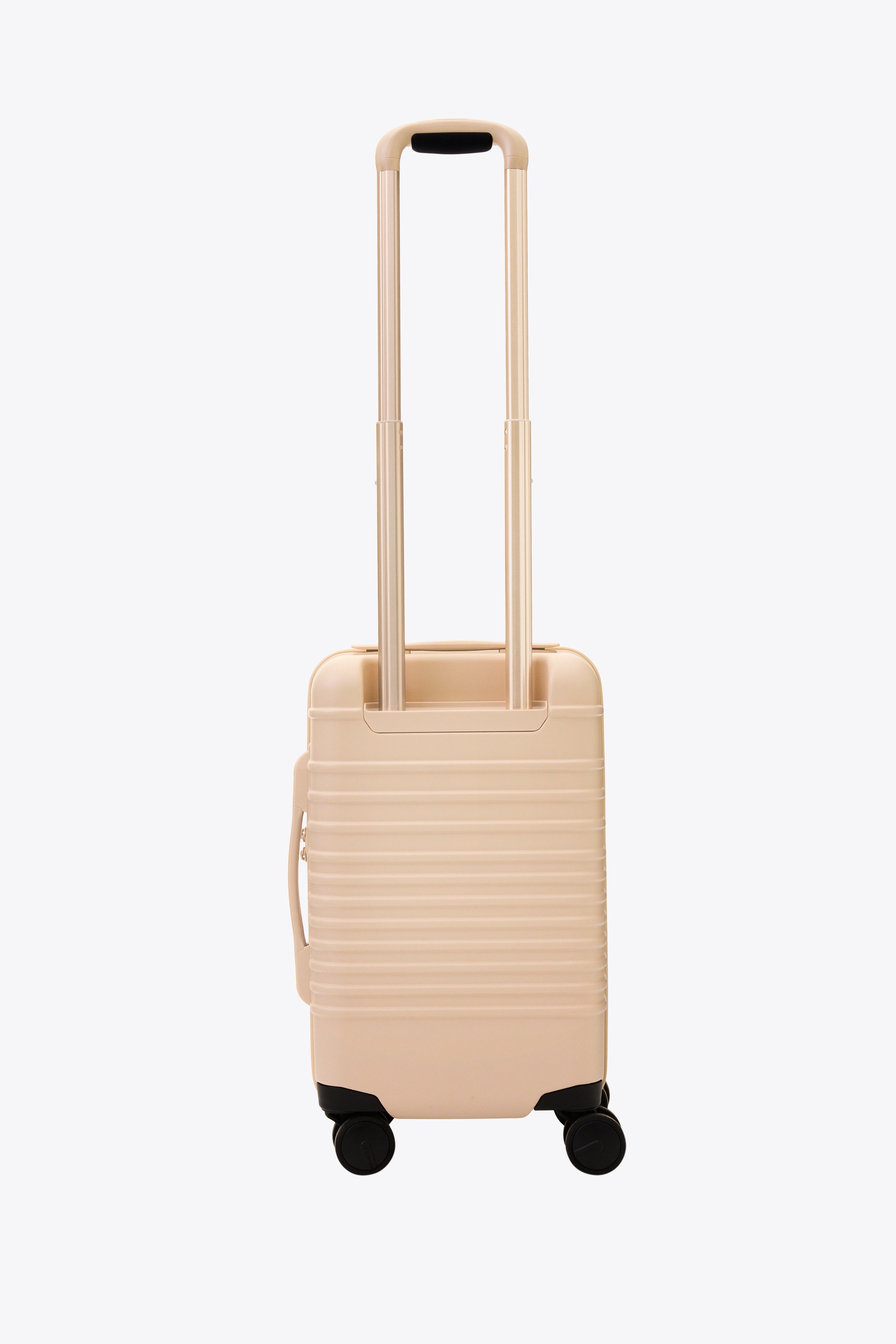 Beige Small Carry On Roller Luggage - Lightweight Compact Travel Suitcase for Airplane, Business Trips & Weekend Getaways