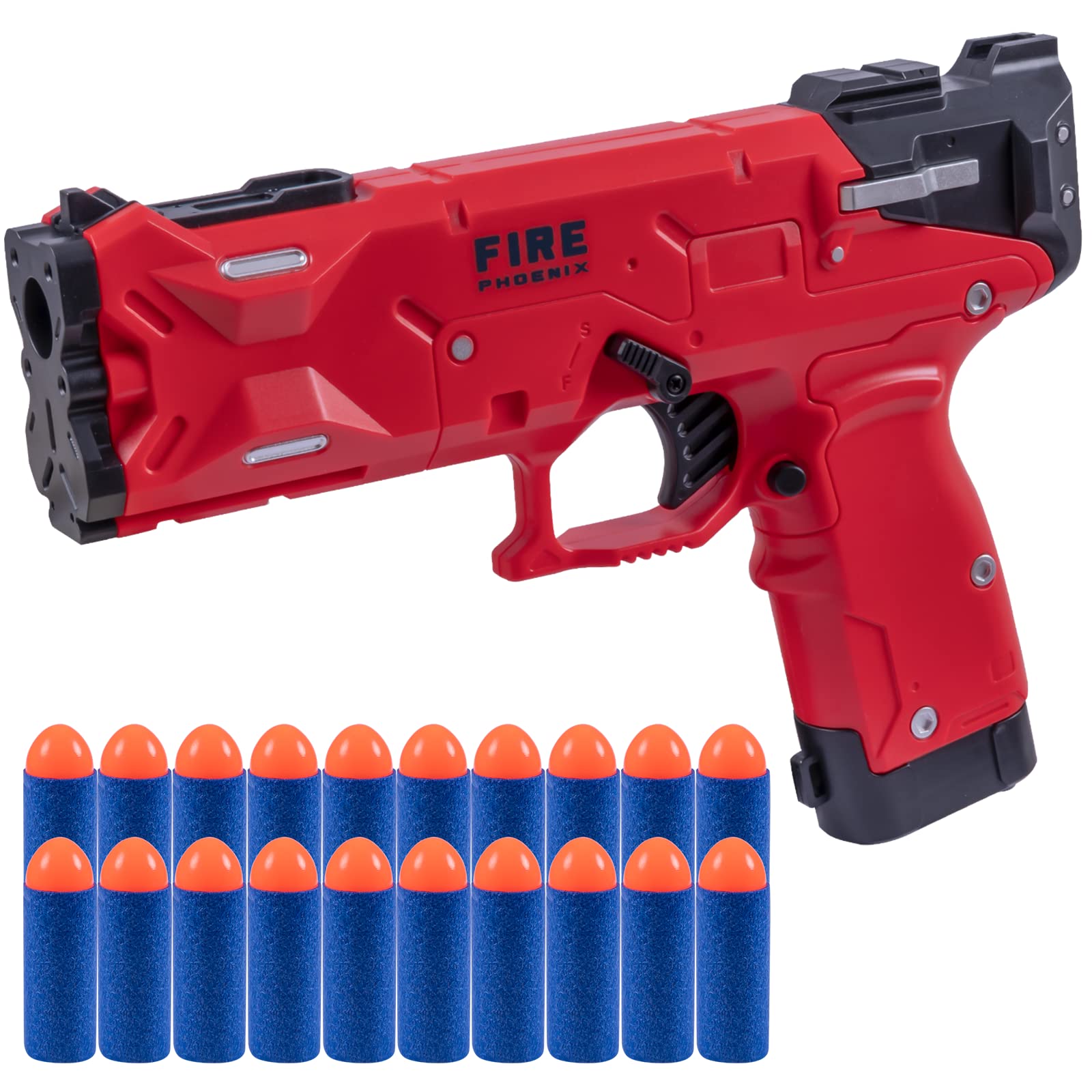 Fire Phoenix Foam Dart Blaster Toy Gun Set for Kids - Outdoor Nerf Battle Game