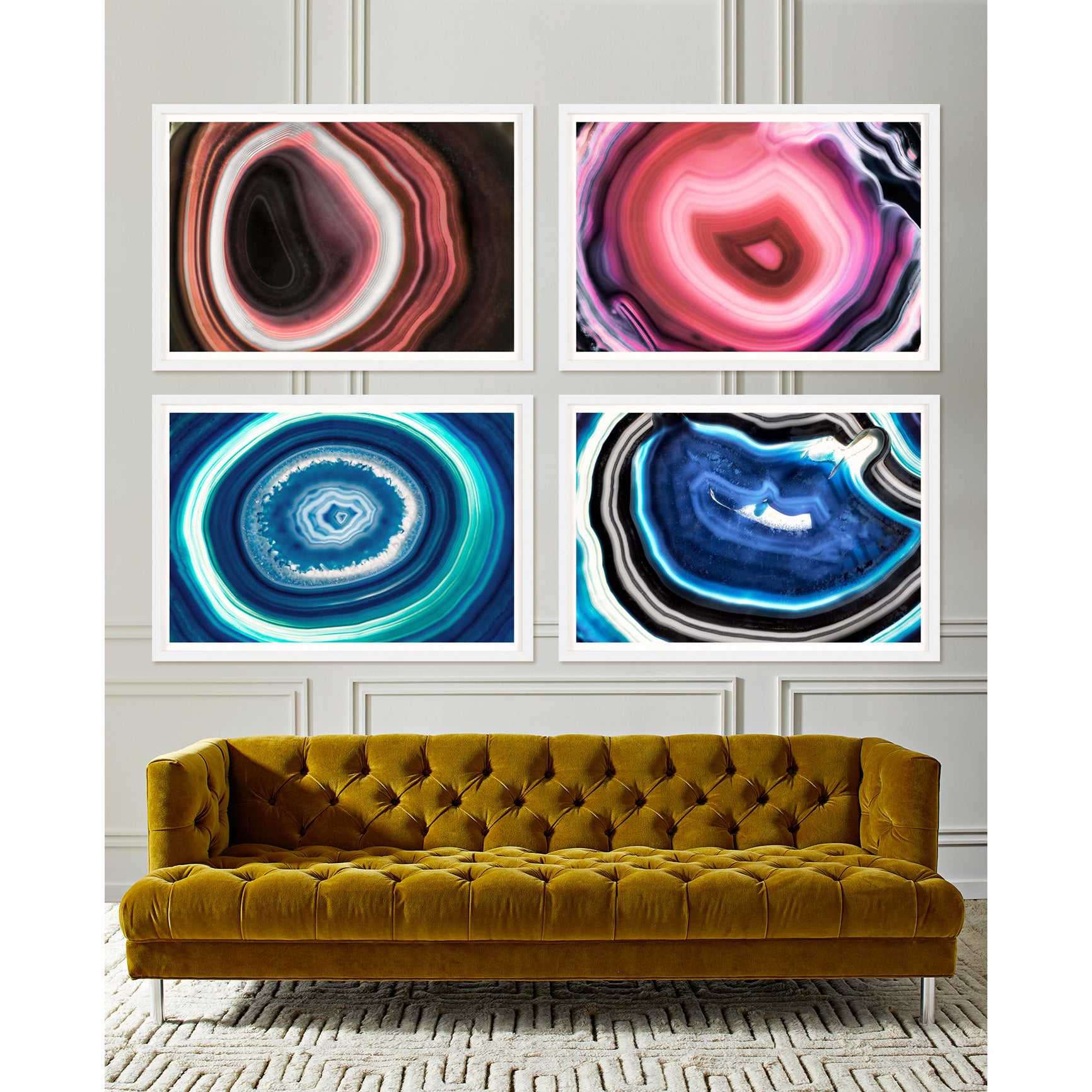 Natural Geodes with Crystals - Unique Home Decor & Healing Stones for Meditation, Yoga & Spiritual Gifts