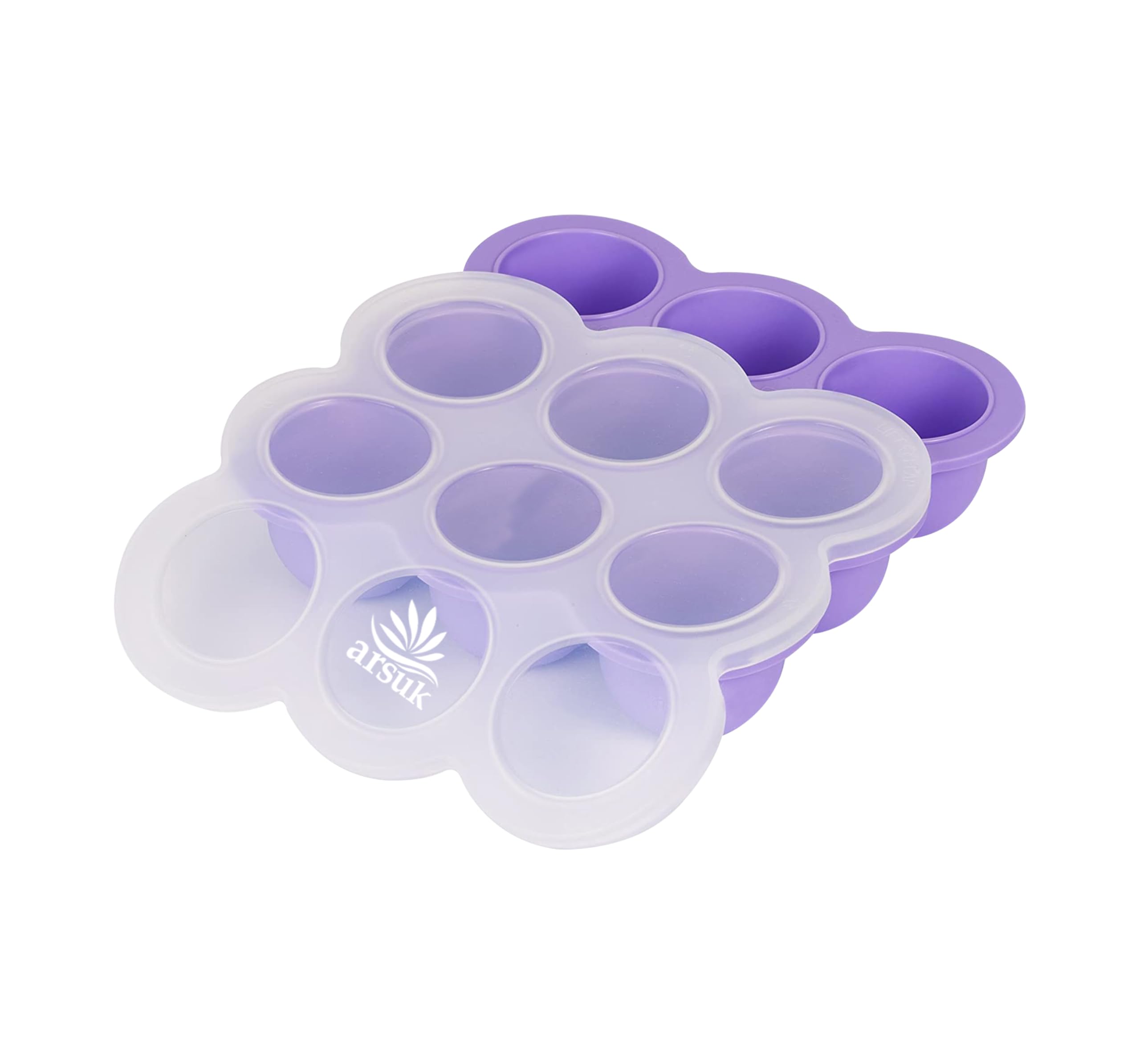 ARSUK 9-Pack 75ml Baby Food Storage Containers with Lids - BPA-Free Silicone Freezer Pots for Infant Weaning | Leakproof, Stackable & Reusable | Safe for Dishwasher & Microwave | Perfect for Meal Prep, Daycare & Travel