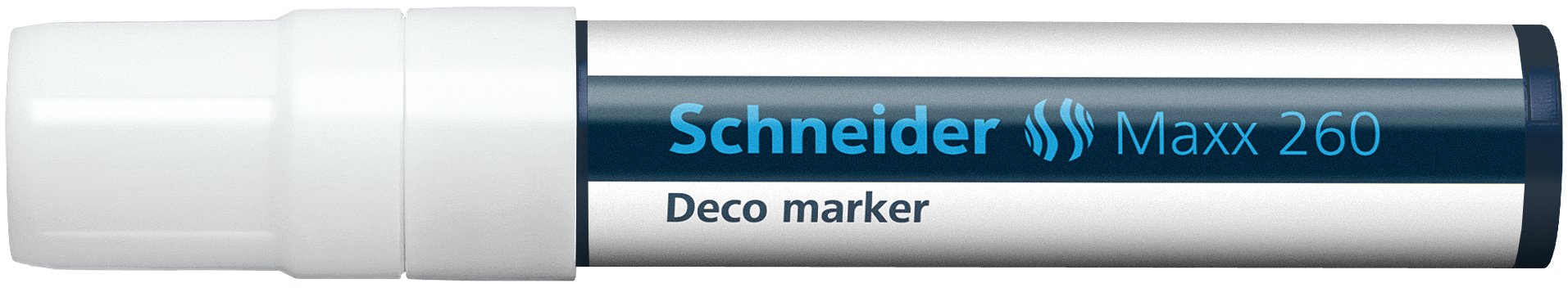 Schneider Maxx 260 White Chalk Markers - Pack of 5 | Non-Toxic Dry Erase Markers for Whiteboards, Glass, Chalkboards | Ideal for Restaurants, Classrooms, Offices & Retail Signage