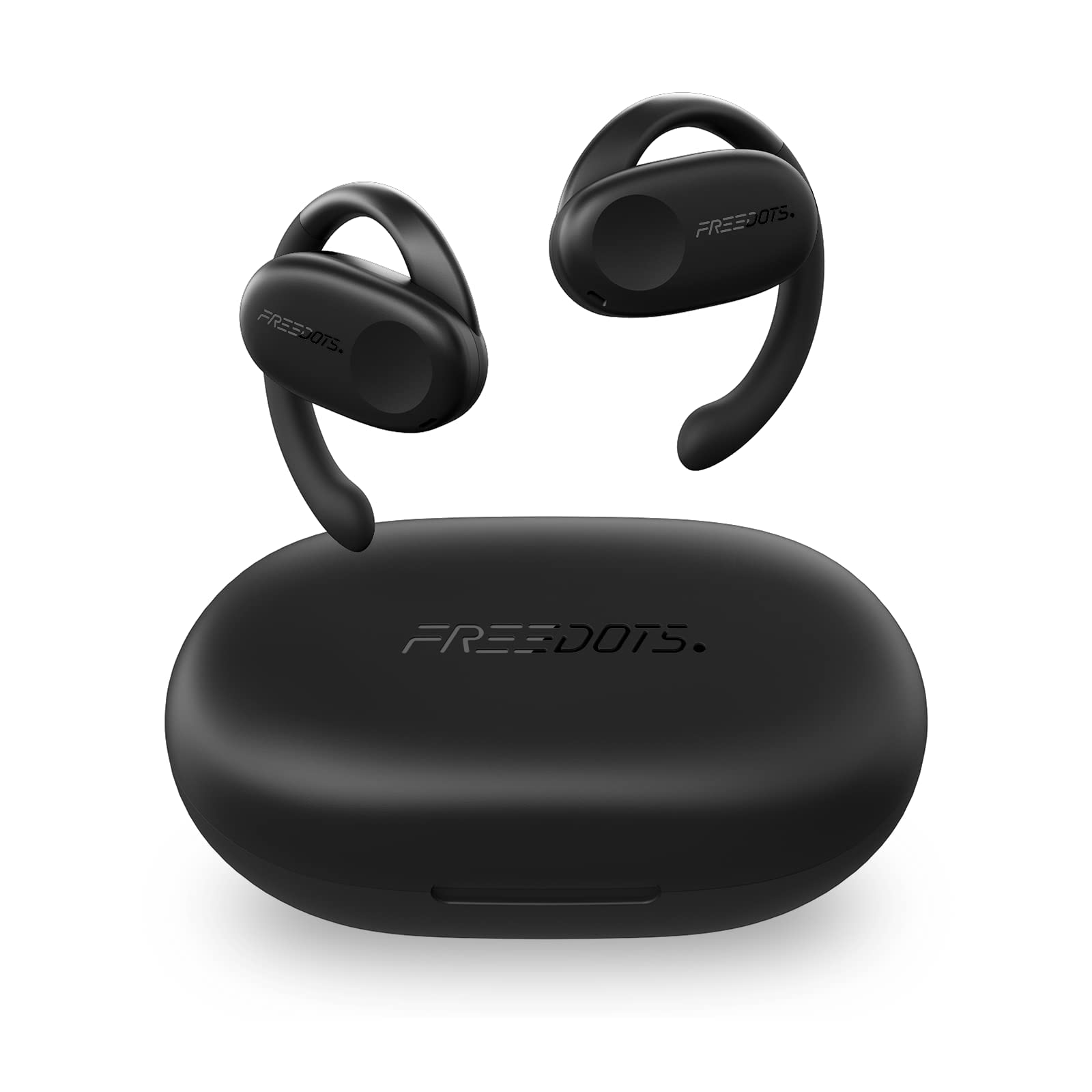 FREEDOTS Open-Ear Wireless Bluetooth Earbuds - Sweatproof & Lightweight Sport Headphones for Running, Workouts, Gym - Compatible with iPhone & Android (Perfect for Outdoor Activities & Commuting)