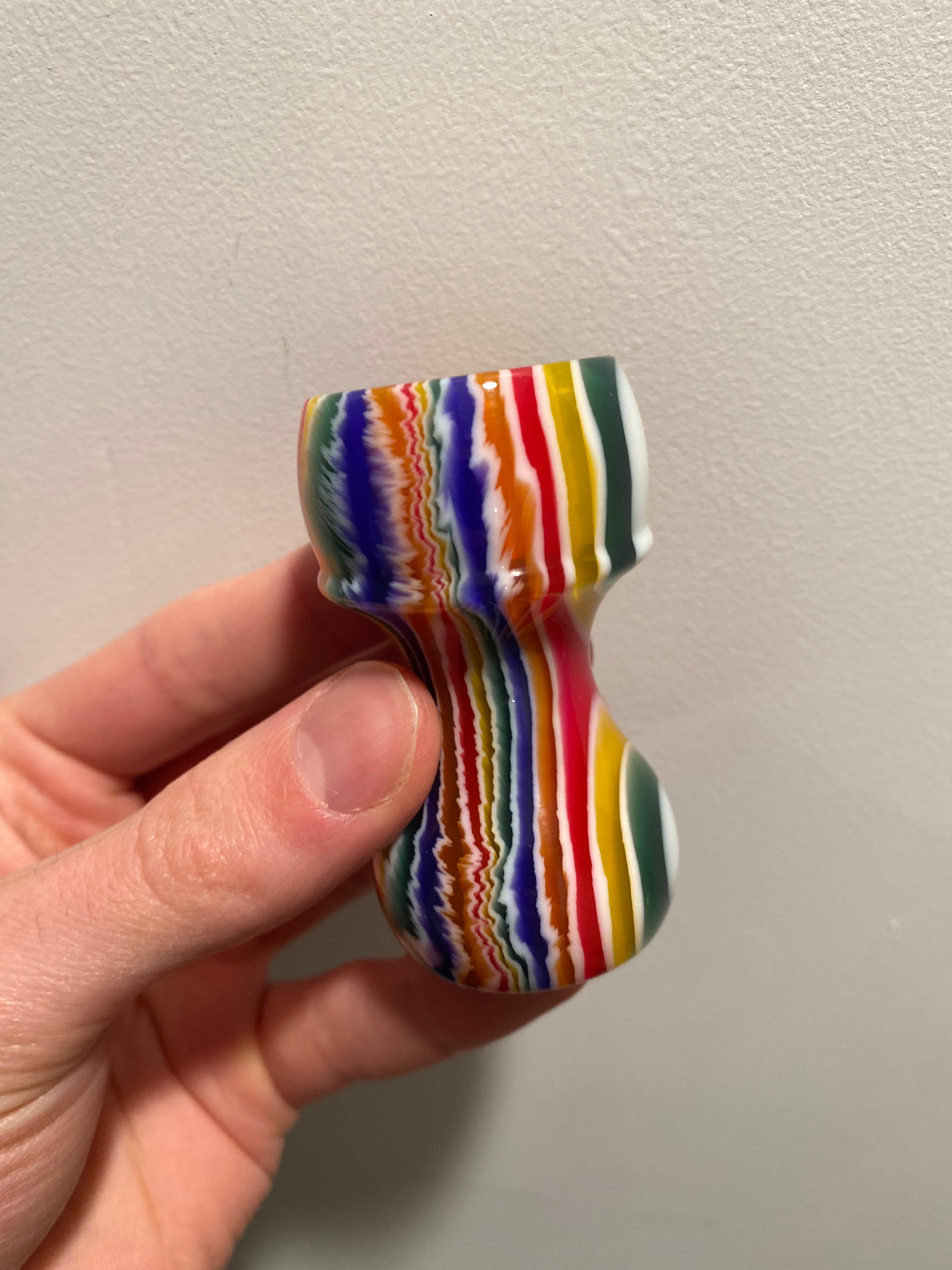 Premium Handcrafted Candy Stripe Shaving Brush Handle - Fits 24mm & 26mm Knots - Perfect for Wet Shaving & Grooming Kits - Factory Second Quality