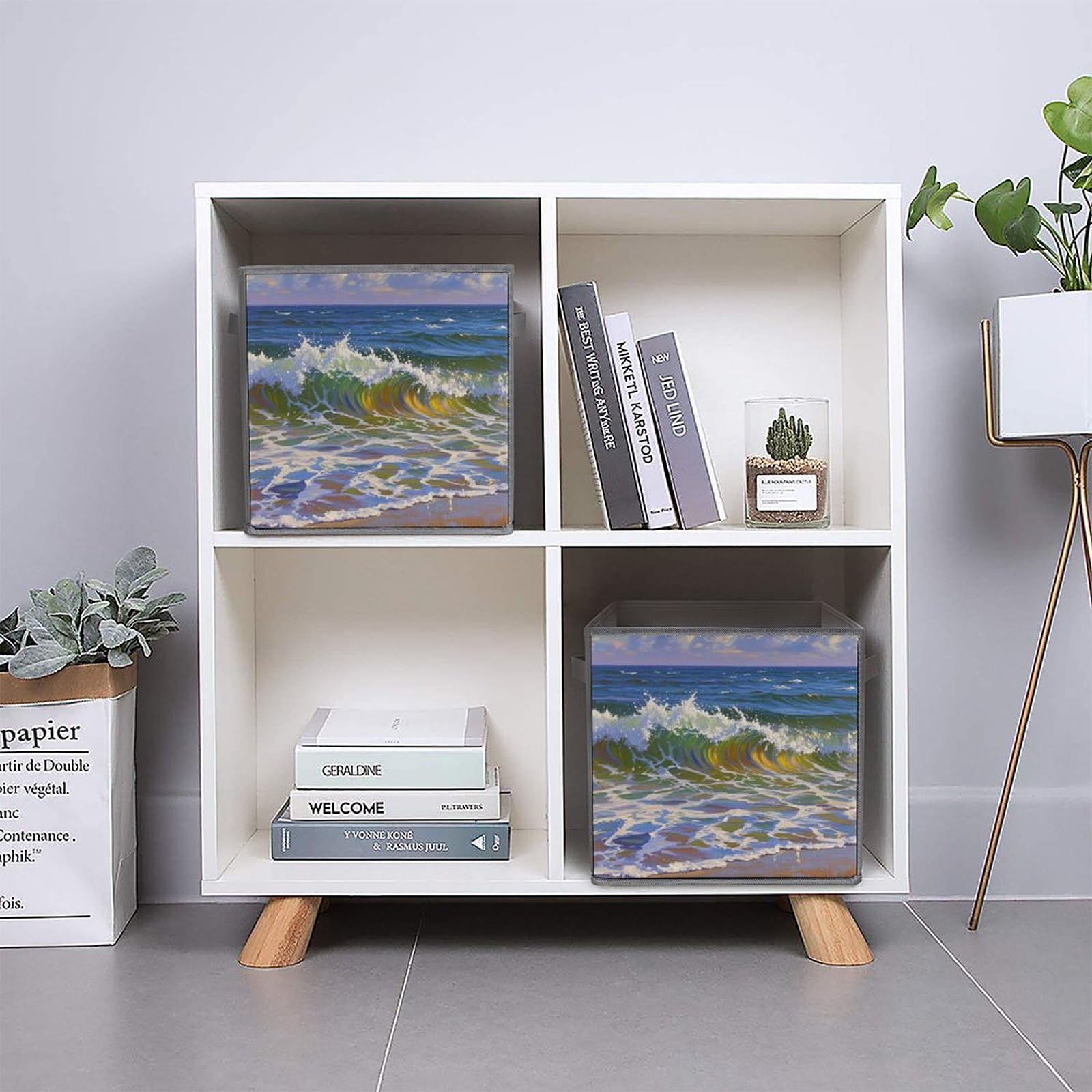 Foldable Storage Bins with Handles - Large Capacity Organizer for Playroom Office Home