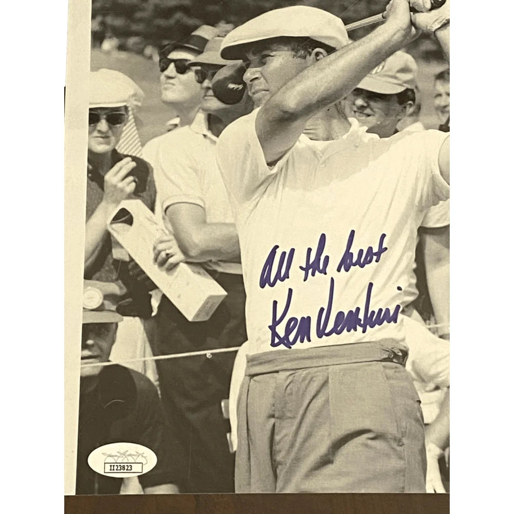 Ken Venturi Signed 8x10 Golf Photo with JSA COA - Framed Autograph Wood Plaque - PGA Tour Memorabilia - Perfect for Golf Lovers, Man Cave Decor & Sports Collectors Display