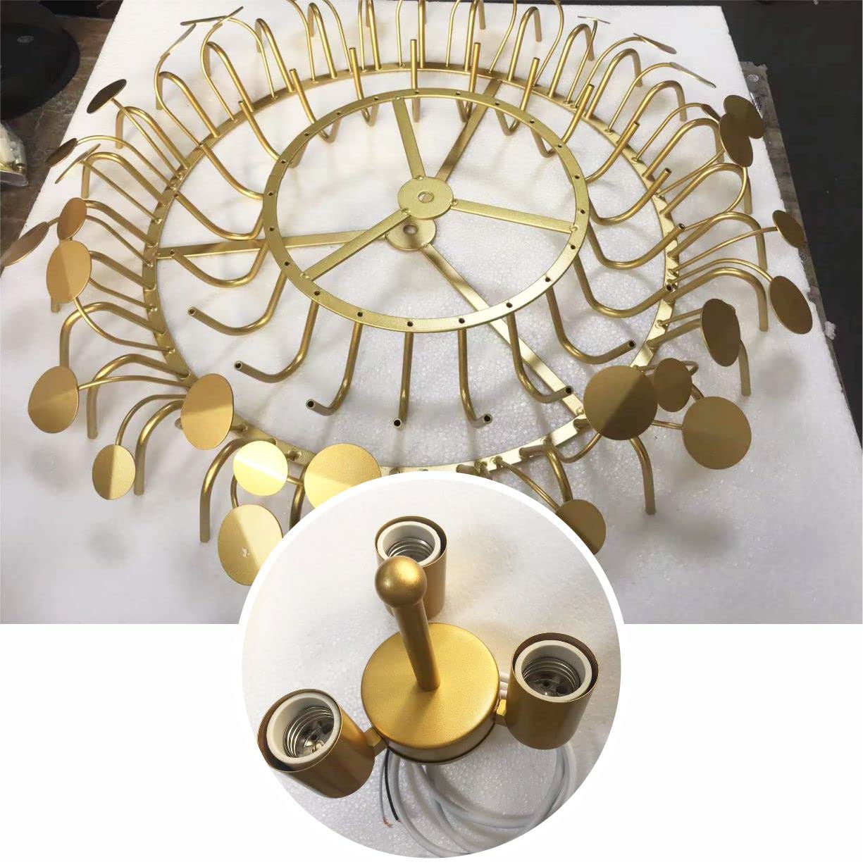 Modern Nordic Feather Pendant Light - Elegant Feather Chandelier for Bedroom, Dining Room & Girls Room | BOKT Large Feather Hanging Lamp for Romantic Home Decor & Ceiling Lighting
