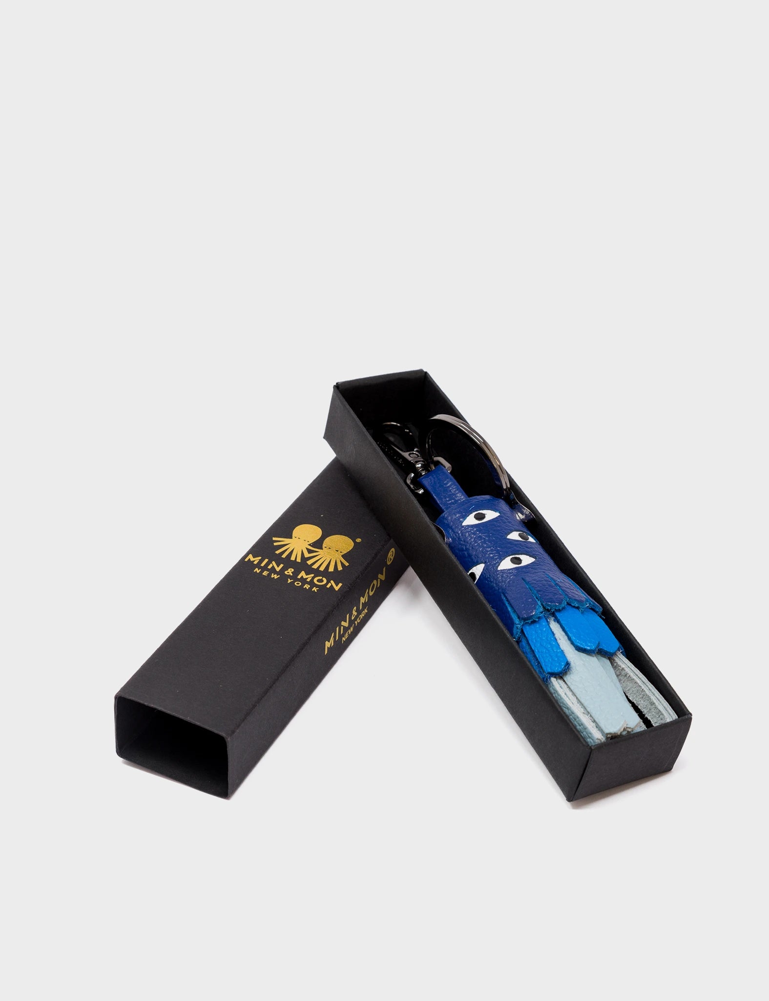 Oliver The Ox Charm - Royal Blue Leather Keychain for Keys, Gifts & Everyday Carry | Durable & Stylish Accessory for Men & Women
