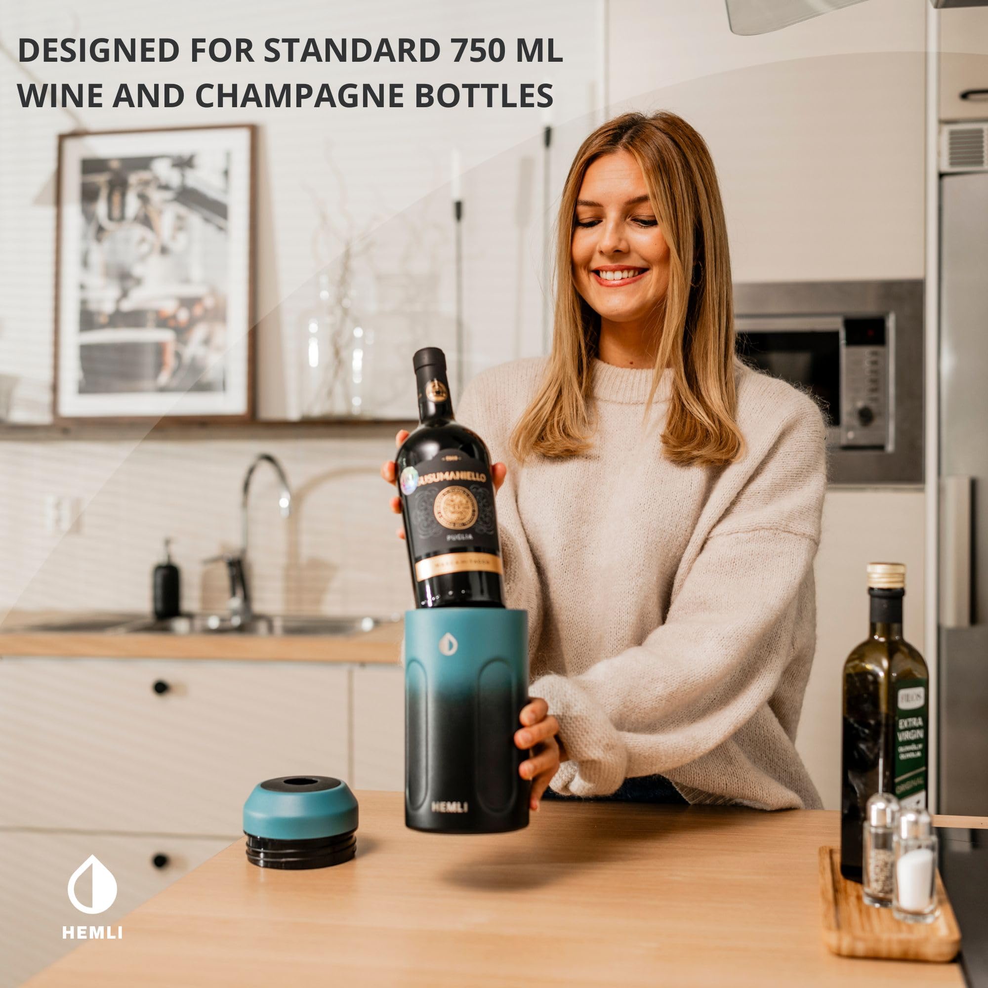 Premium Wine Bottle Insulator Sleeve & Chiller Cooler - Elegant Champagne Bottle Holder for Women | Perfect for Parties, Picnics & Gift Giving