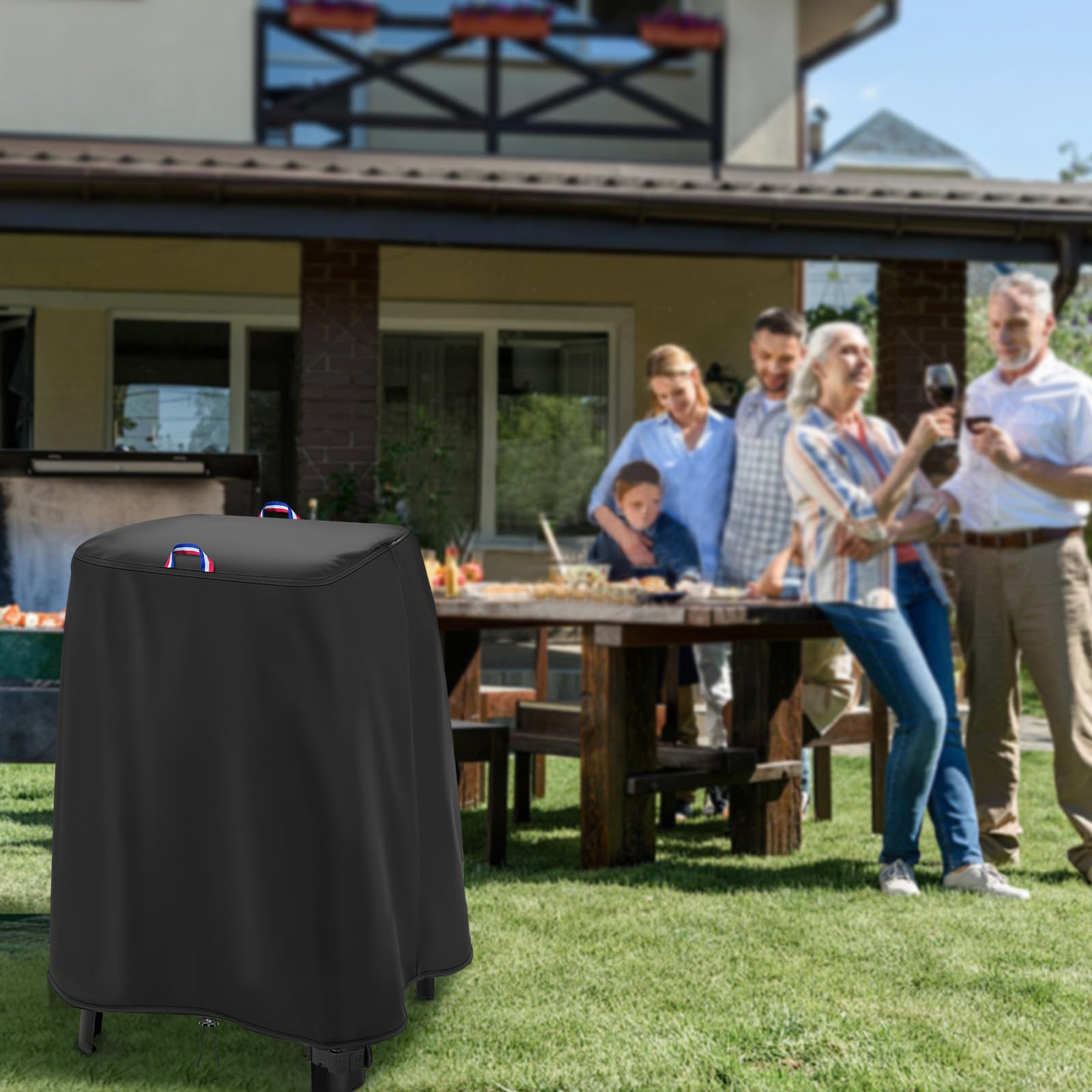 Weber Lumin Electric Grill Cover with Stand - Waterproof Outdoor BBQ Grill Protector for Patio, Deck & Backyard Use - Fits Electric Grills with Stand (Weatherproof & UV Resistant) - Perfect for Outdoor Cooking, Camping & Tailgating