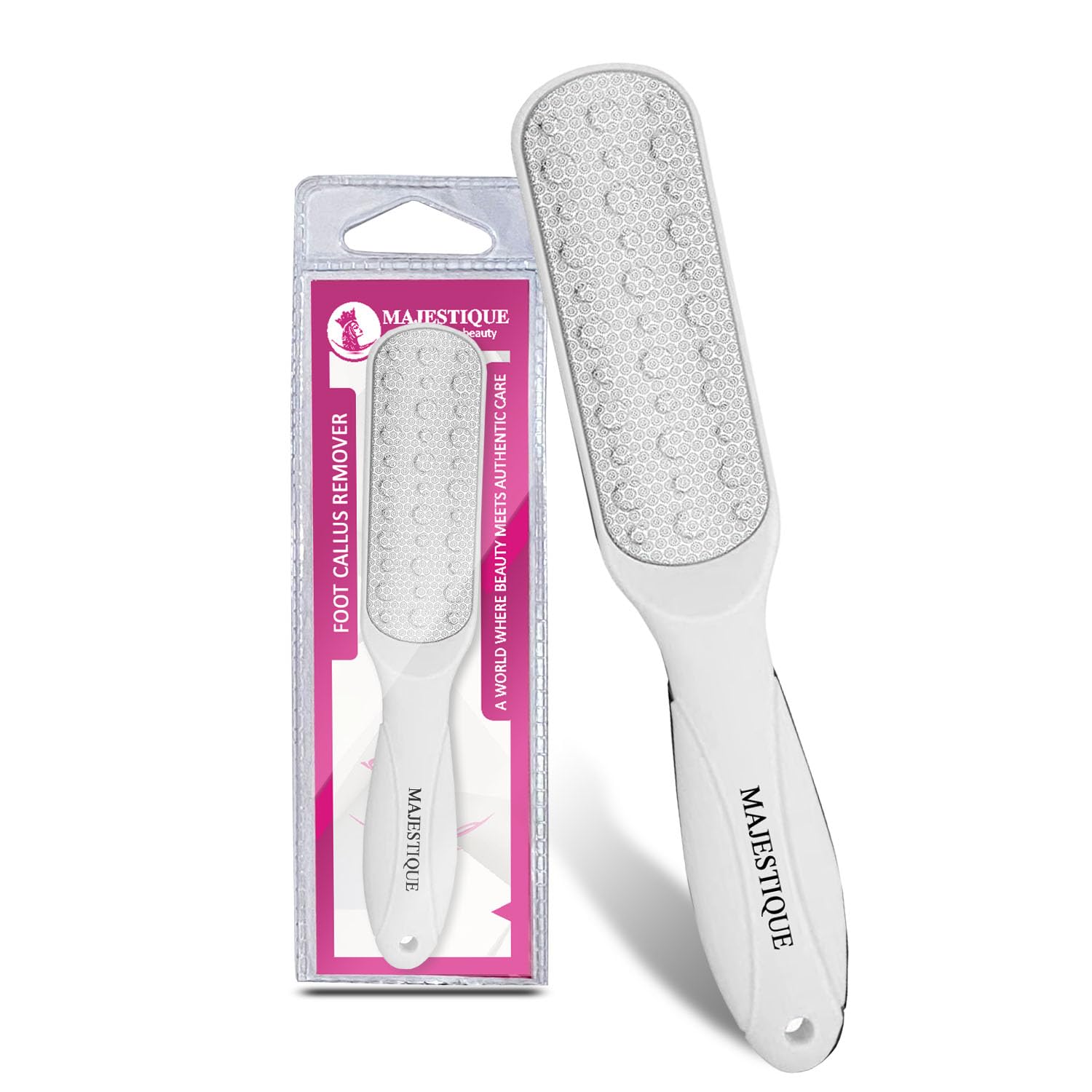 Majestique Callus Remover Foot Scrubber - Professional Foot File for Dead Skin Removal, Callus Rasp & Cracked Heel Treatment - Exfoliating Pedicure Tool for Soft Smooth Feet - Perfect for Home Spa & Pedicure Care (Multicolor)