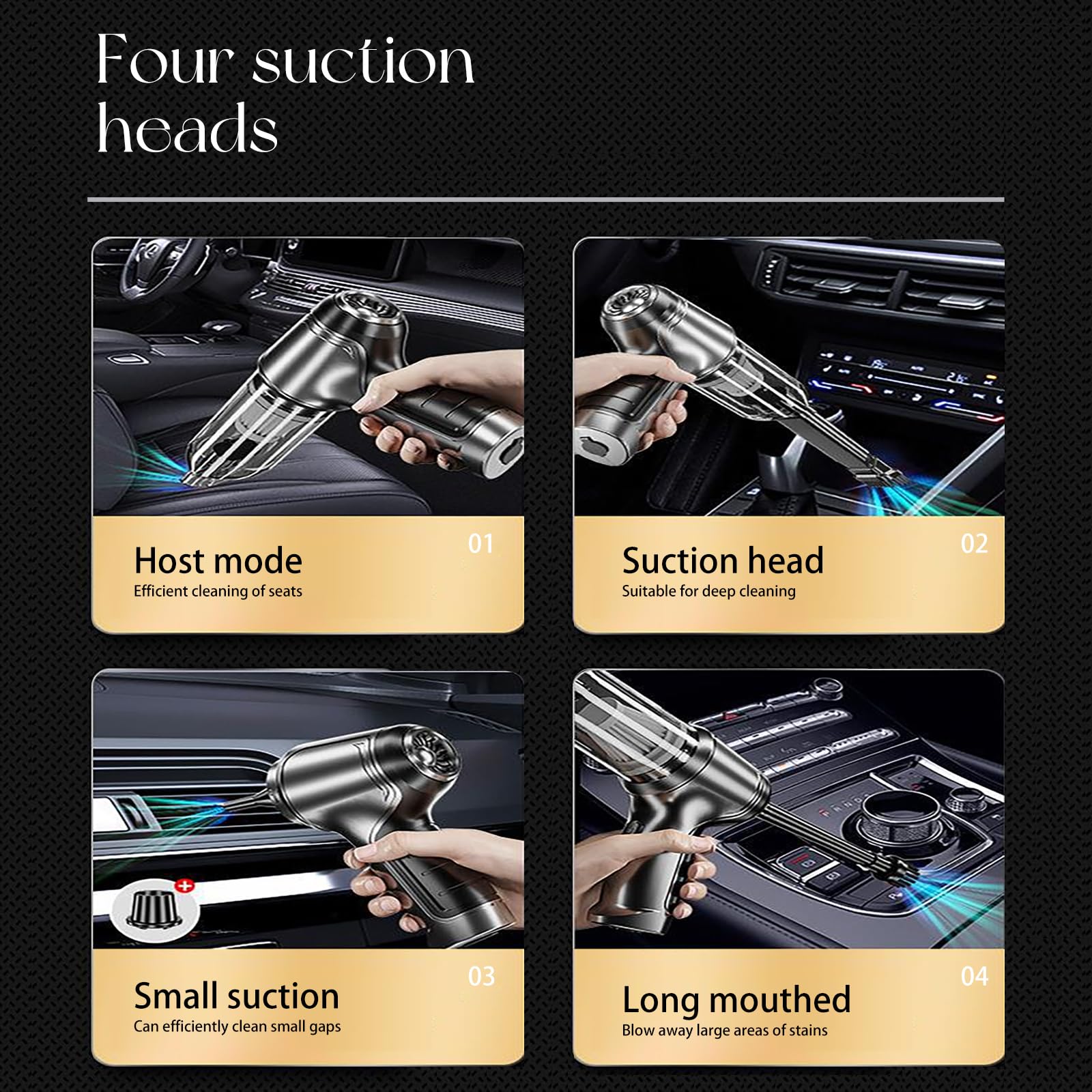 **AirifyPro V2 Cordless Handheld Vacuum Cleaner - 3-in-1 Portable Mini Vacuum for Car, Home & Office - 16000PA Strong Suction - Perfect for Quick Cleanups & Tight Spaces**