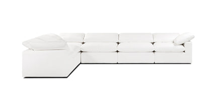 6-Seat Aspen Modular Corner Sectional Sofa - Modern L-Shaped Couch for Living Room, Family Room & Home Theater - Soft Fabric Upholstery with Reversible Chaise