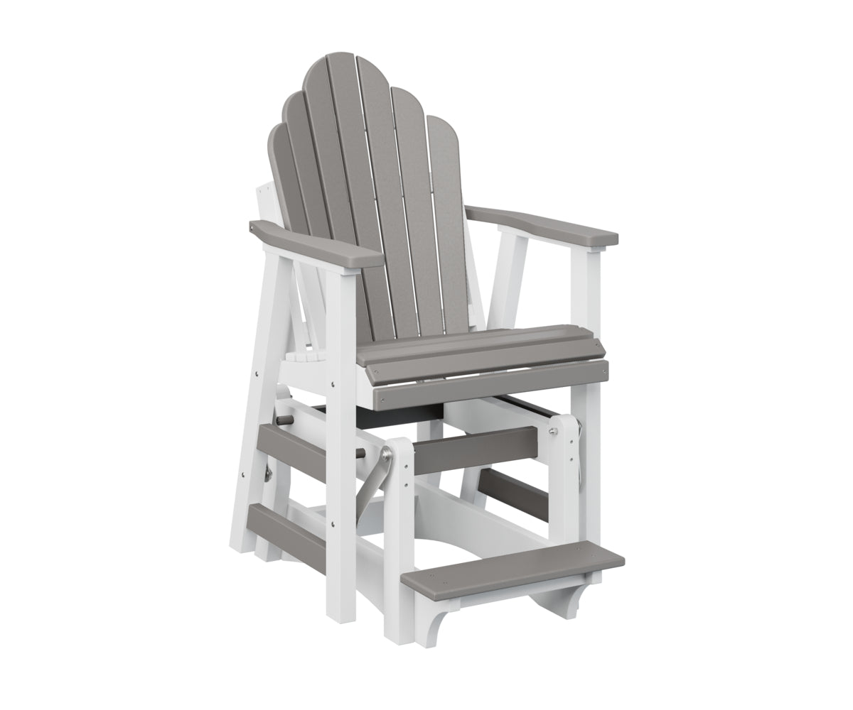 Berlin Gardens Cozi Back Single Counter Glider - Outdoor Patio Swivel Bar Stool for Kitchen Island, Deck & Poolside Relaxation