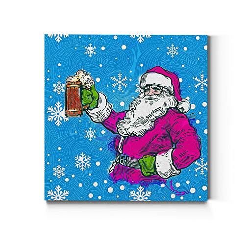 Beer Me Santa on Blue