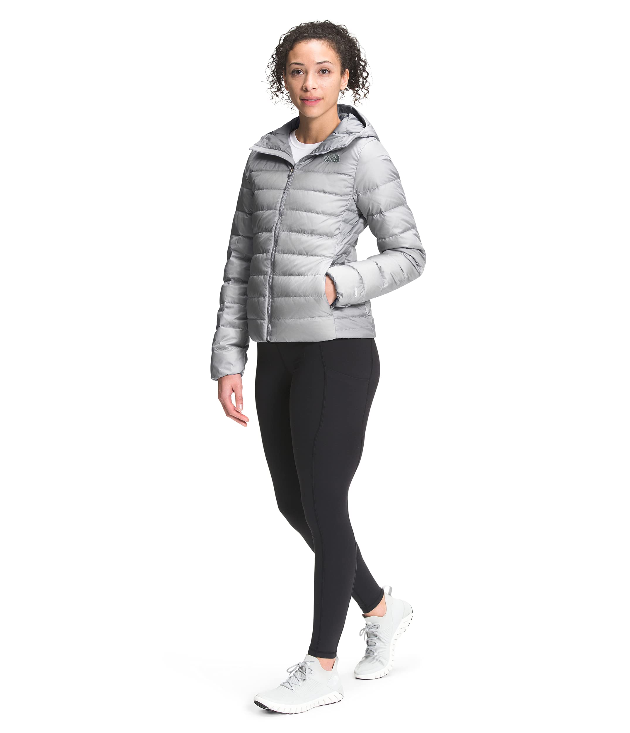 THE NORTH FACE Women's Aconcagua Fleece Hoodie - Meld Grey, X-Large Size - Warm Winter Jacket for Hiking, Camping & Outdoor Activities