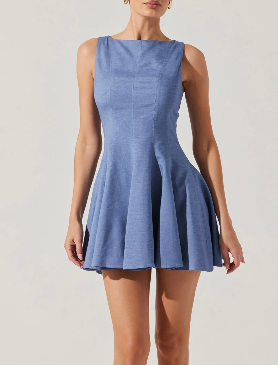 Xaria Women's Mini Dress - Flowy Short Sleeve Party Cocktail Dress in Navy Blue | Perfect for Night Out, Date Night & Summer Vacation
