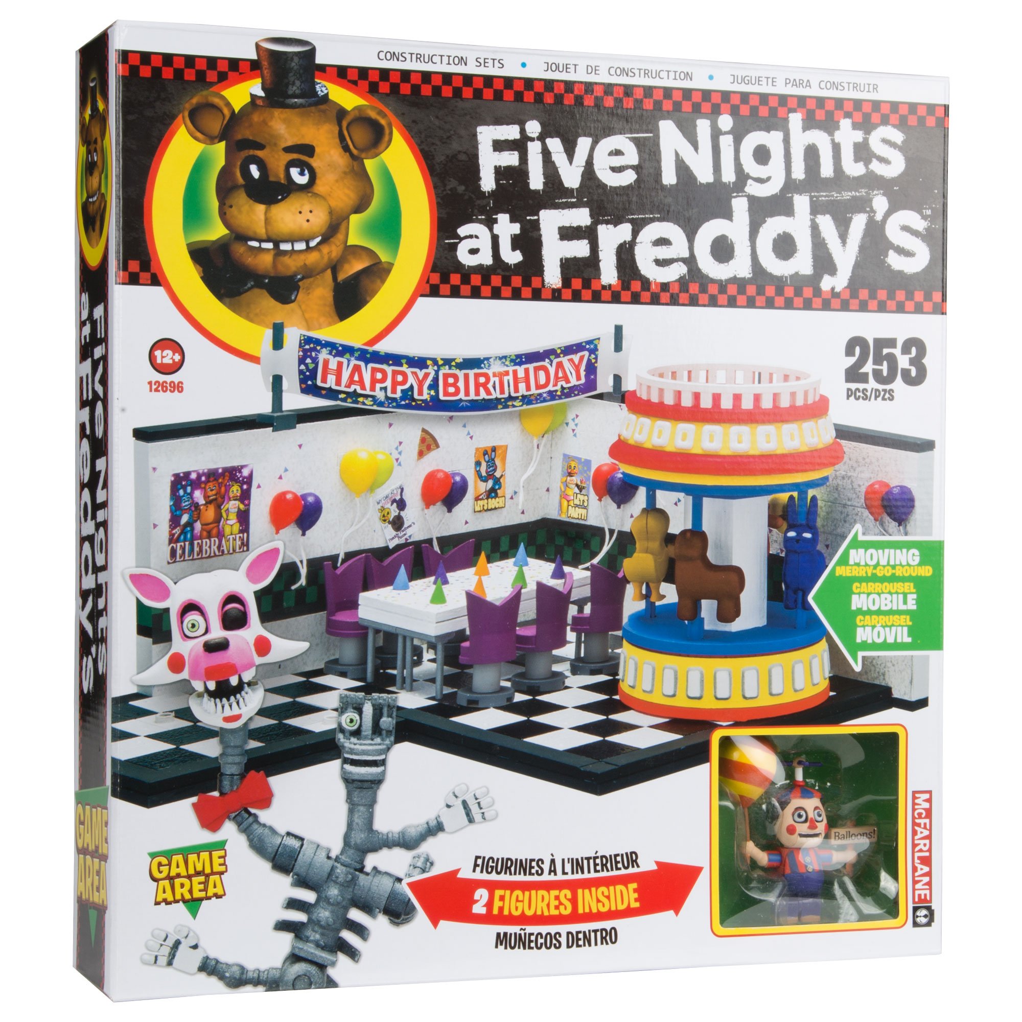 McFarlane Toys Five Nights at Freddy's Game Area Construction Building Kit - FNAF Collectible Action Figure Set for Horror Game Fans | Perfect for Display, Role Play & Halloween Decorations