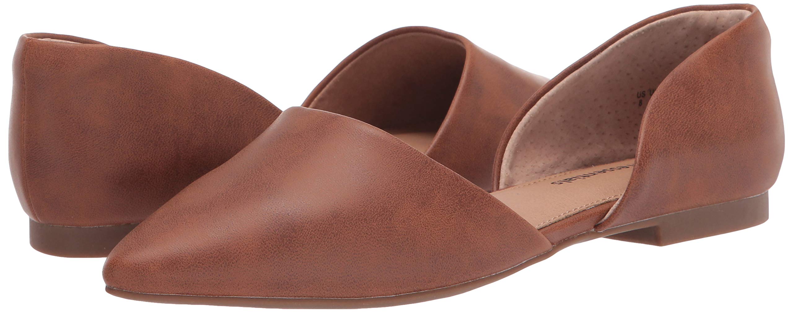 Amazon Essentials Women's Ballet Flat Shoes - Comfortable D'Orsay Style for Work, Casual & Everyday Wear