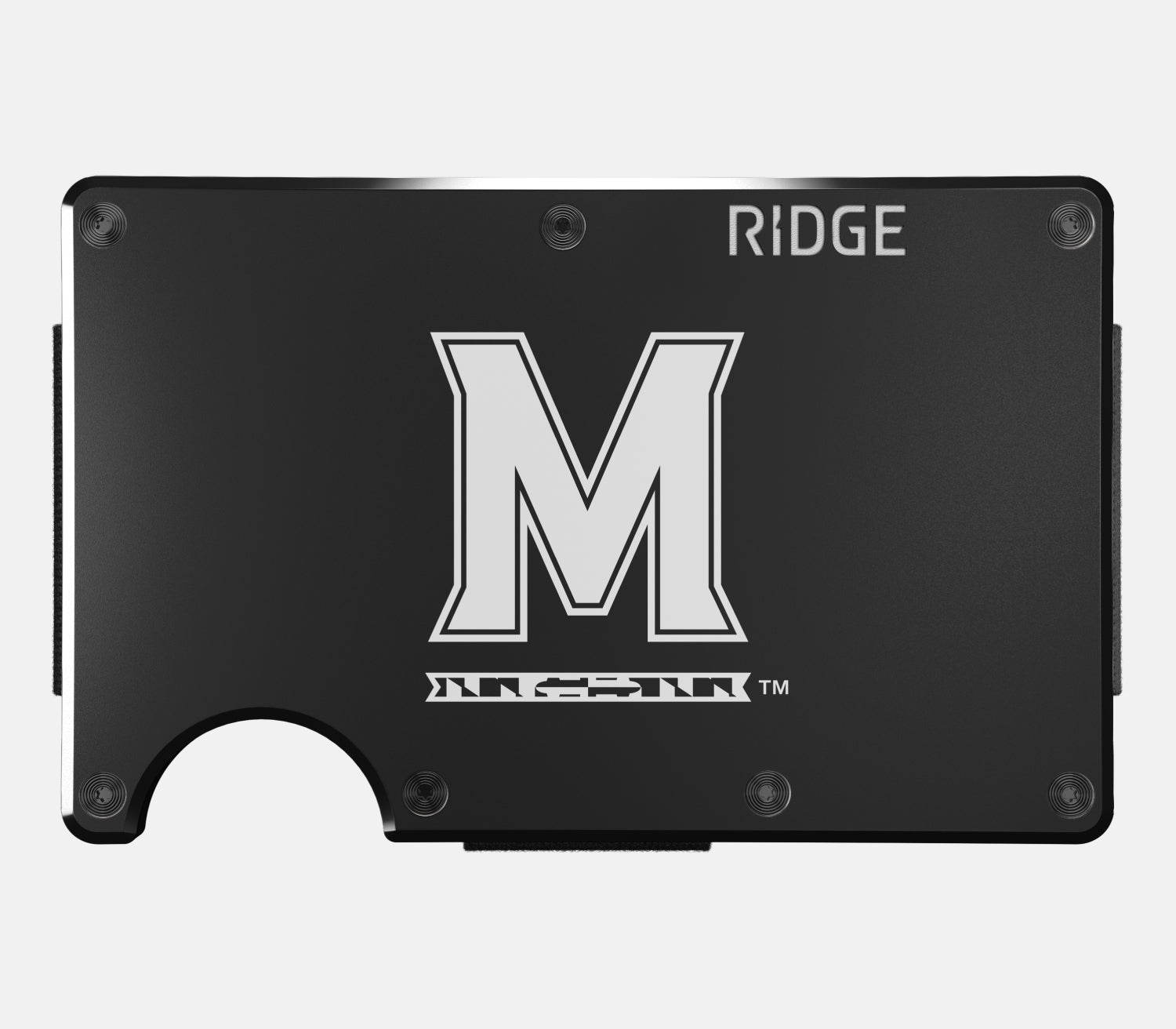 Ridge Wallet for Men - Slim Minimalist RFID Blocking Front Pocket Wallet - Maryland Terrapins Design - Perfect for Everyday Carry, Travel & Gifts