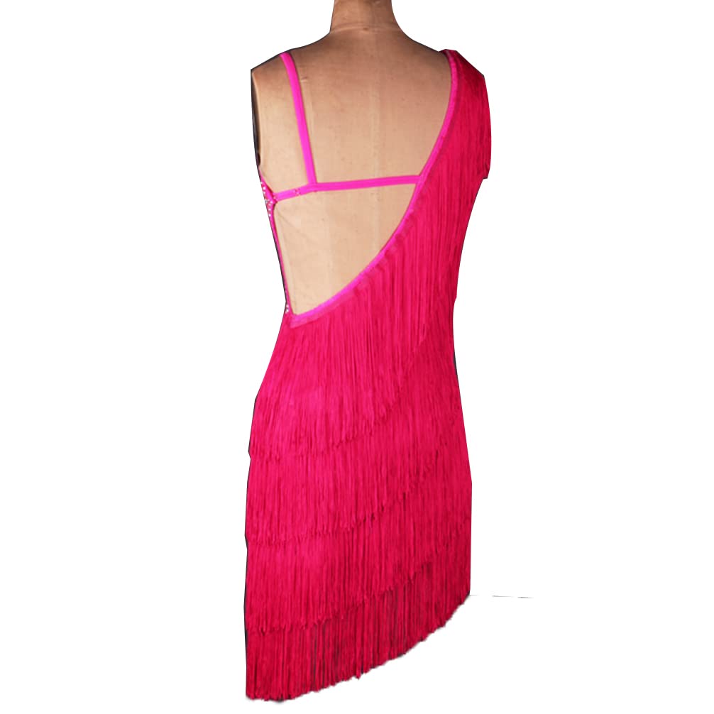 Elegant Latin Dance Dress with Fringe - Cha Cha Competition & Ballroom Foxtrot Performance Outfit with Shorts | Women's Professional Dancewear for Salsa, Bachata & Social Dancing